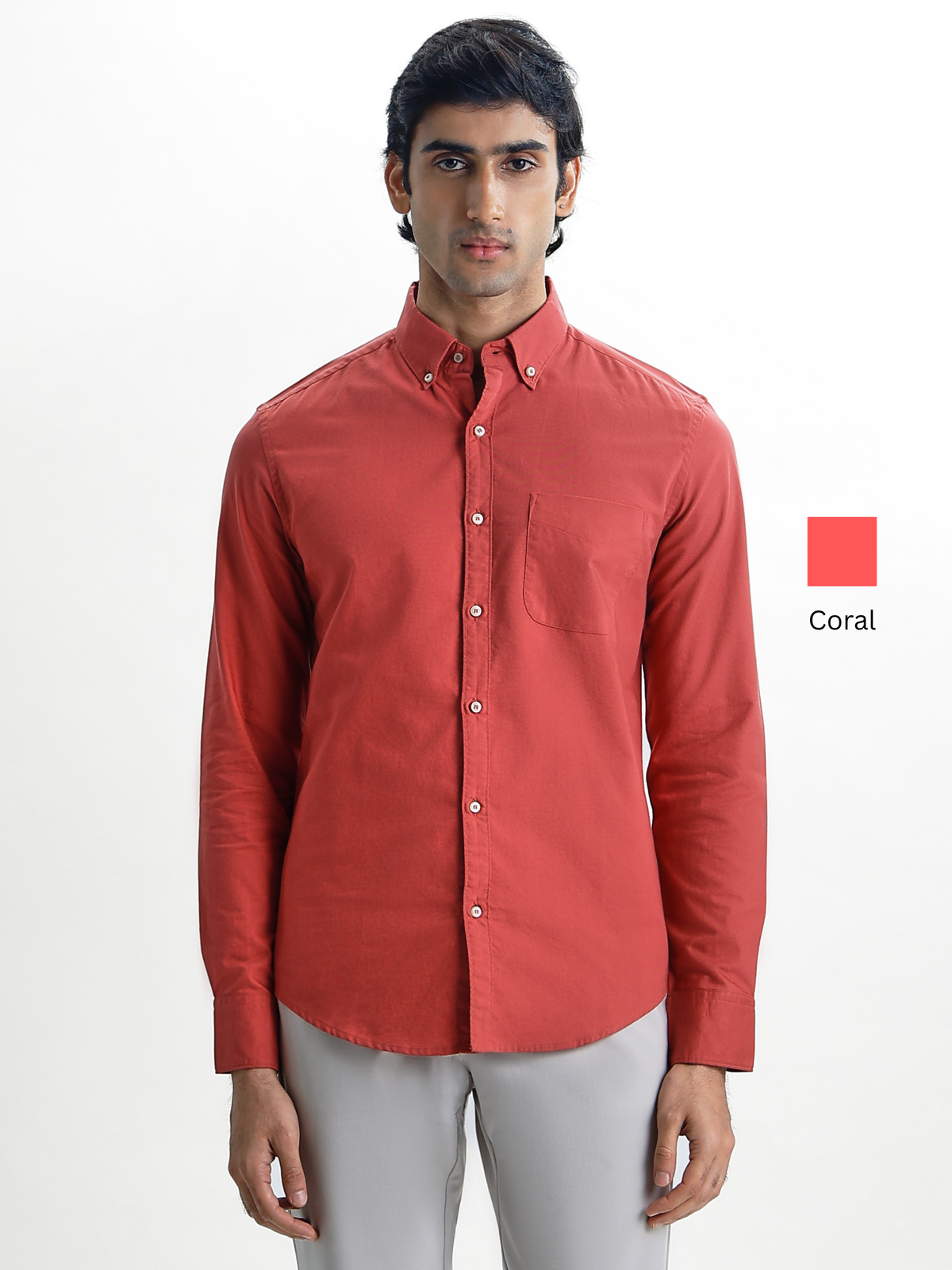 AUXOR REGULAR FIT OXFORD COTTON SHIRT
