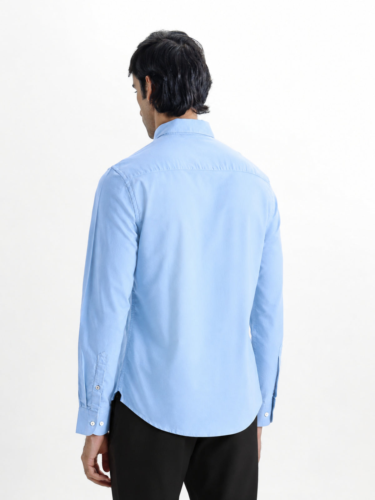 AUXOR- Light Blue Regular Fit Oxford Cotton Shirt