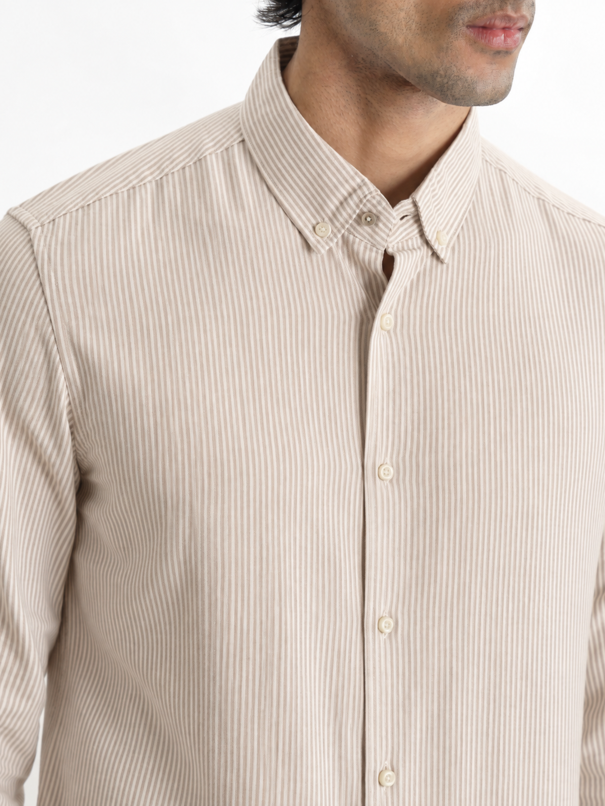 ROGUE-Striped Regular Fit Cotton Shirt