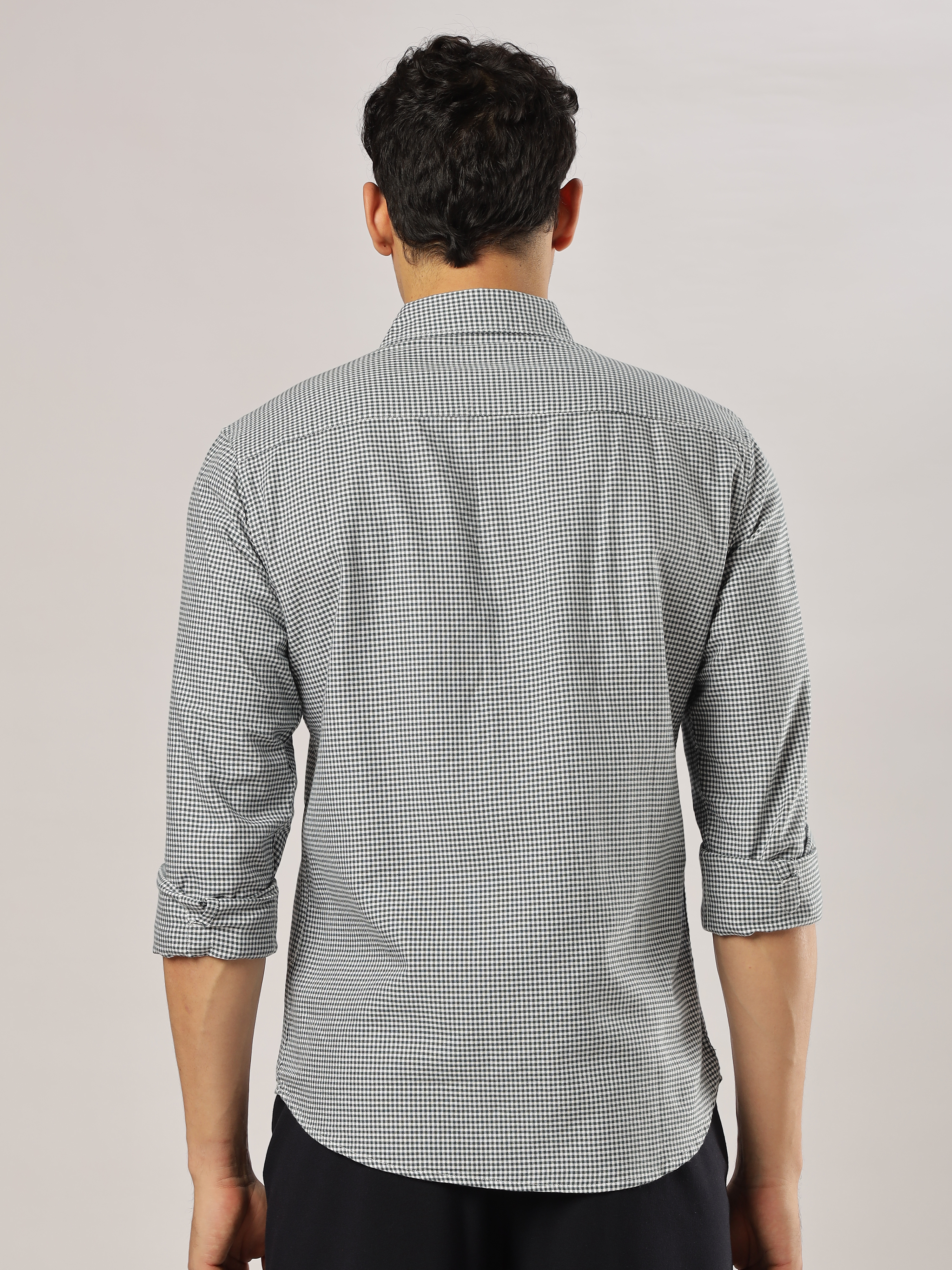 Green Micro Checks Shirt