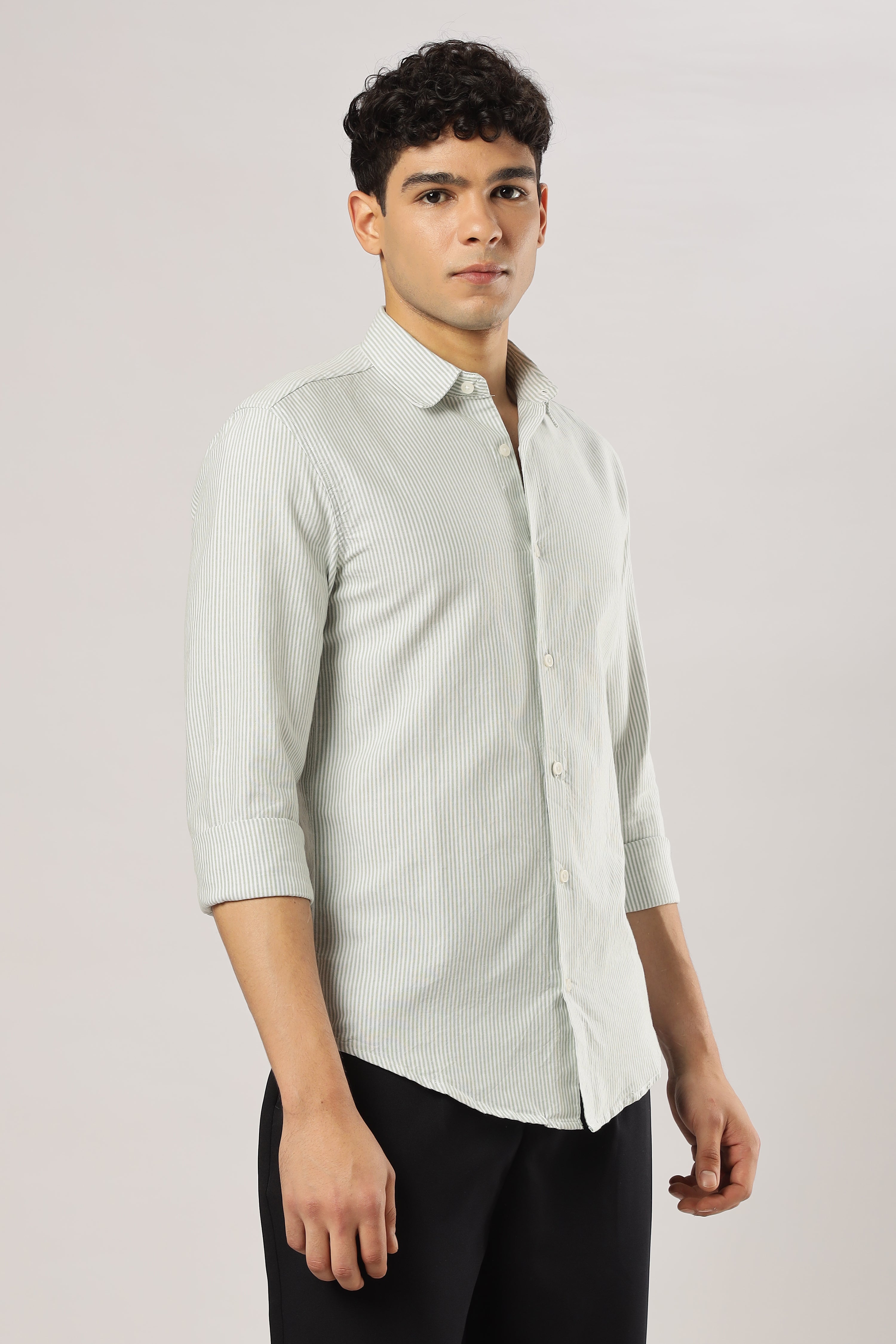 Sage Stripe Classic Shirt