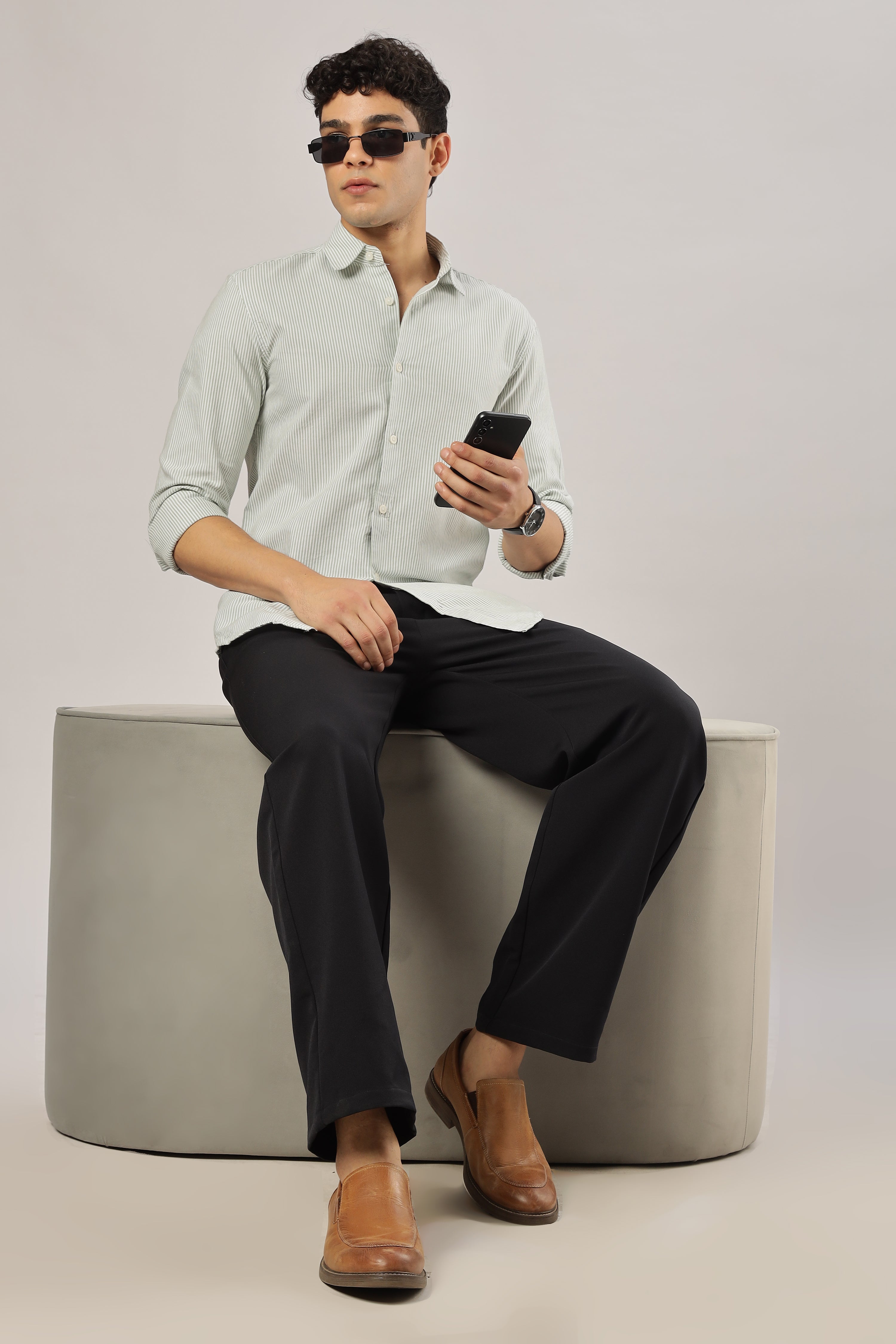 Sage Stripe Classic Shirt