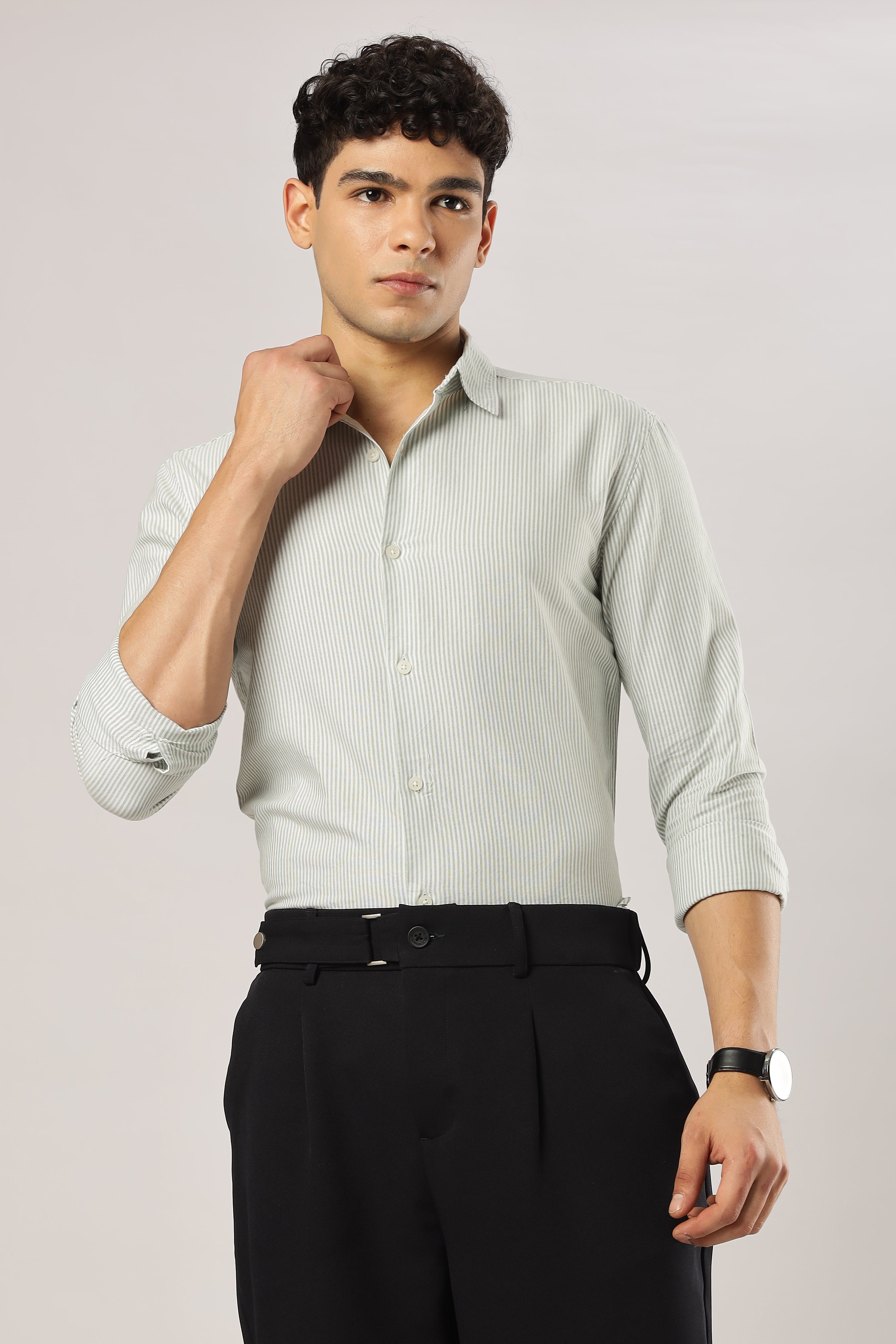 Sage Stripe Classic Shirt