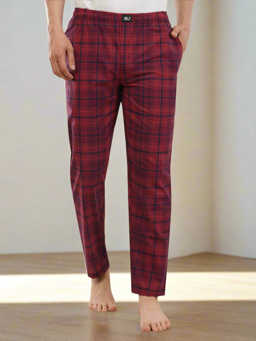 Men's Red Checks Pyjamas