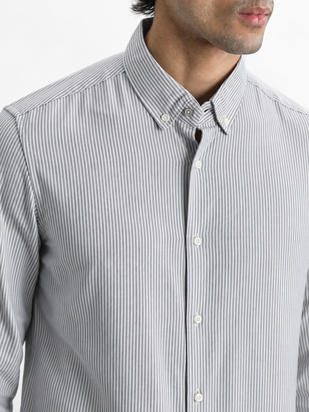 ROGUE-Striped Regular Fit Cotton Shirt