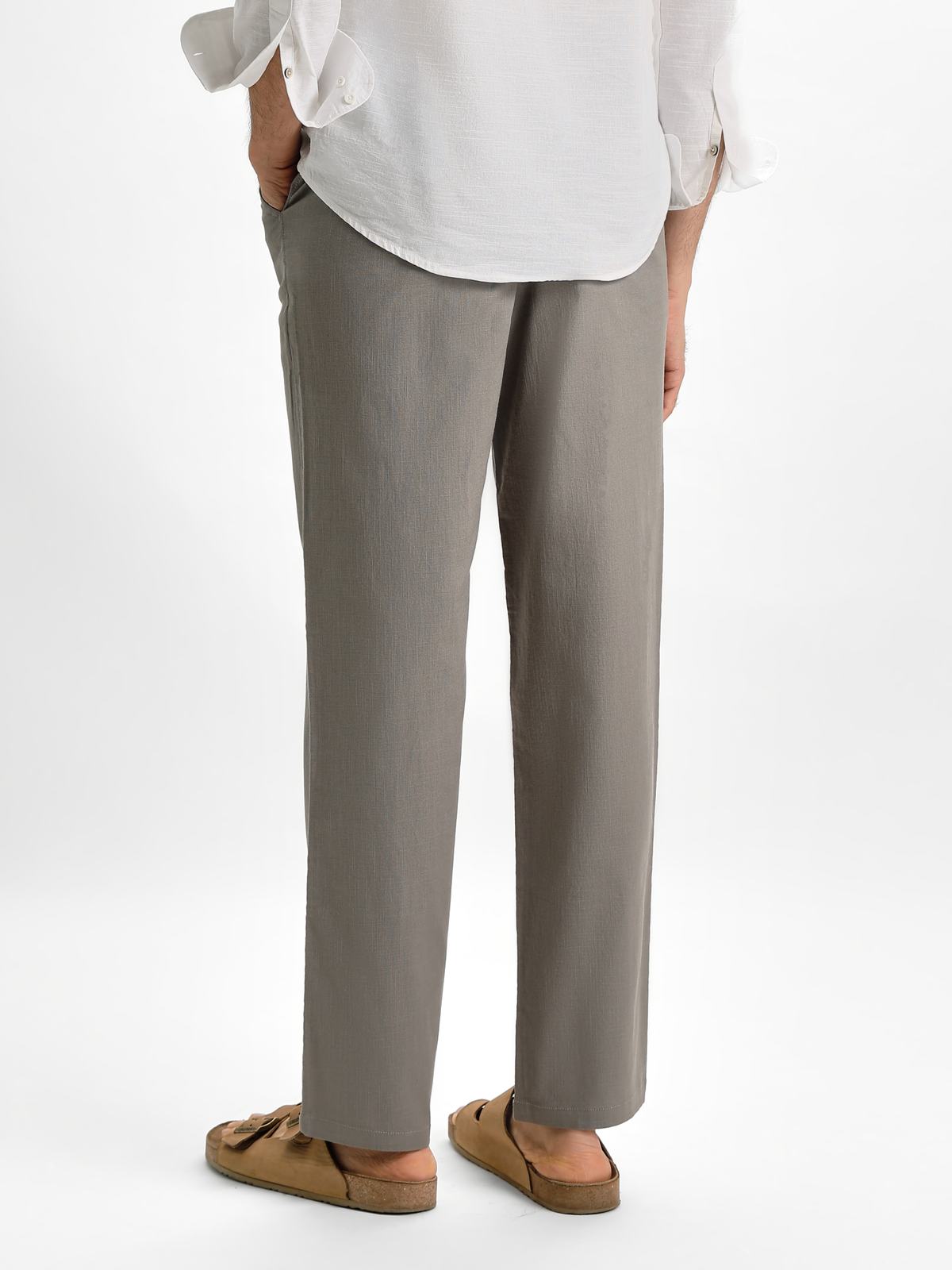 Ash Grey Linen Trousers