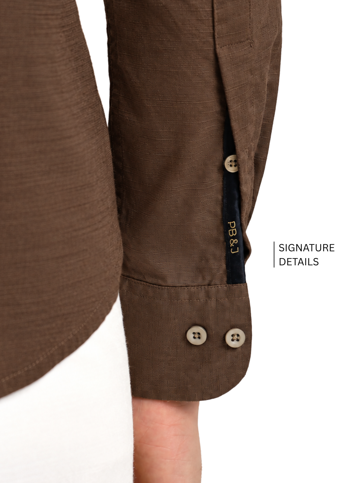 Arlo- Brown Regular Fit Solid Linen Shirt
