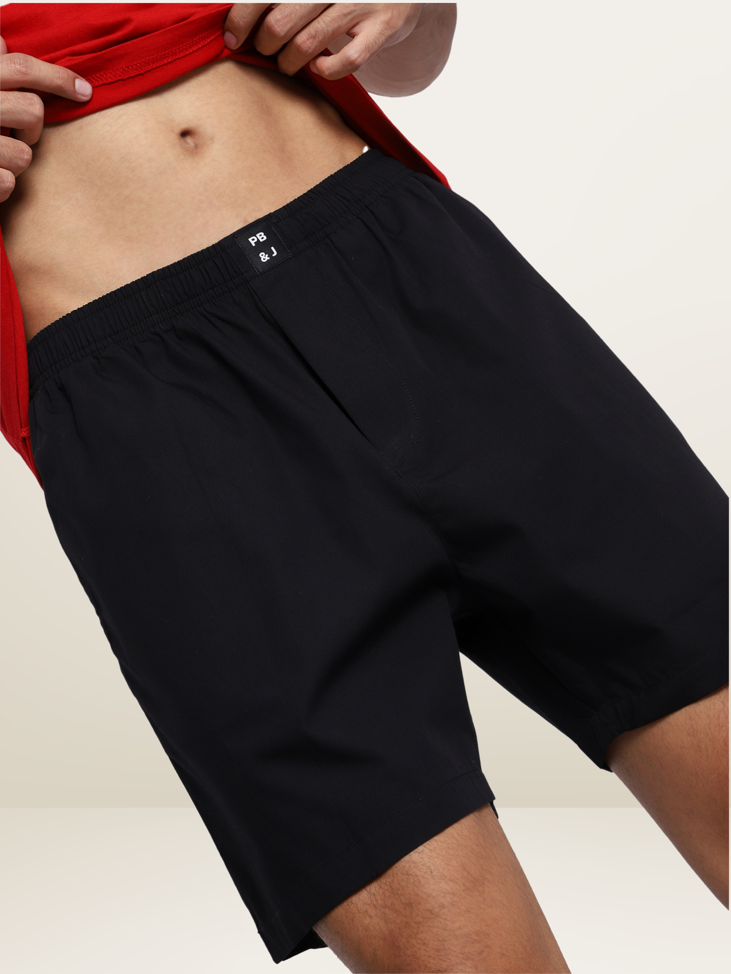 Red Checks & Black Boxers Combo