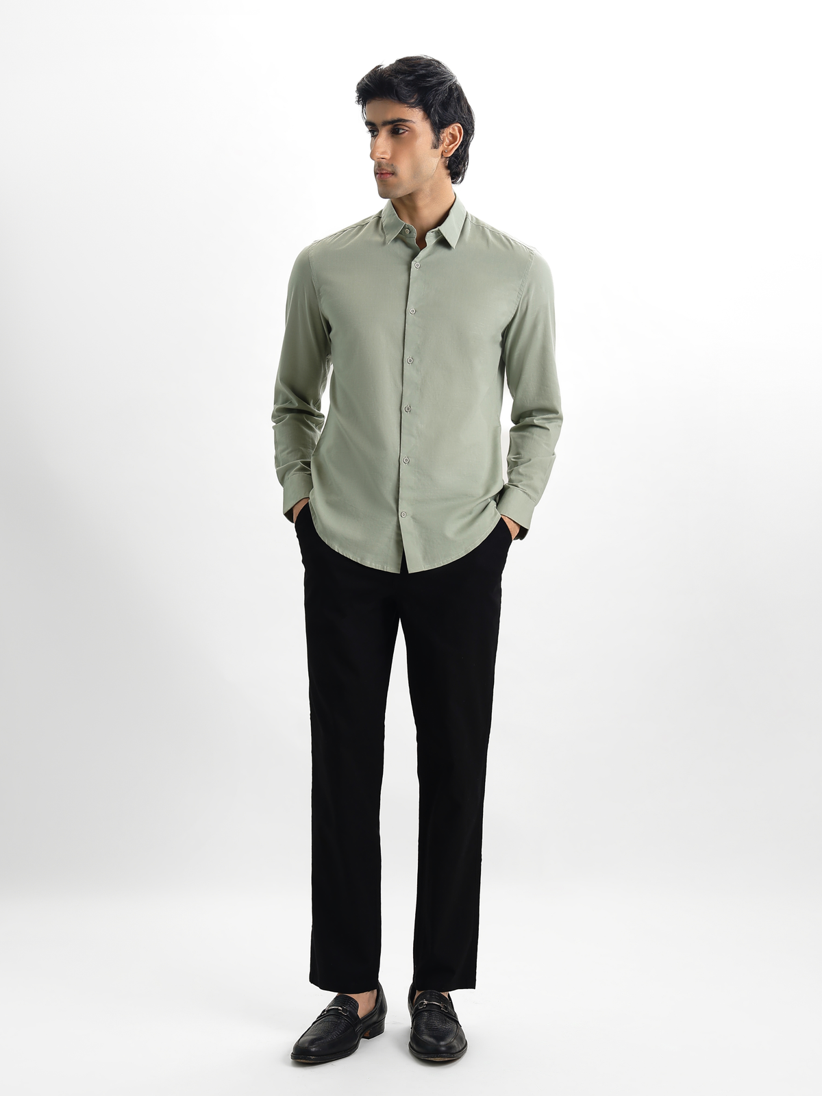 Midnight Black Linen Trousers