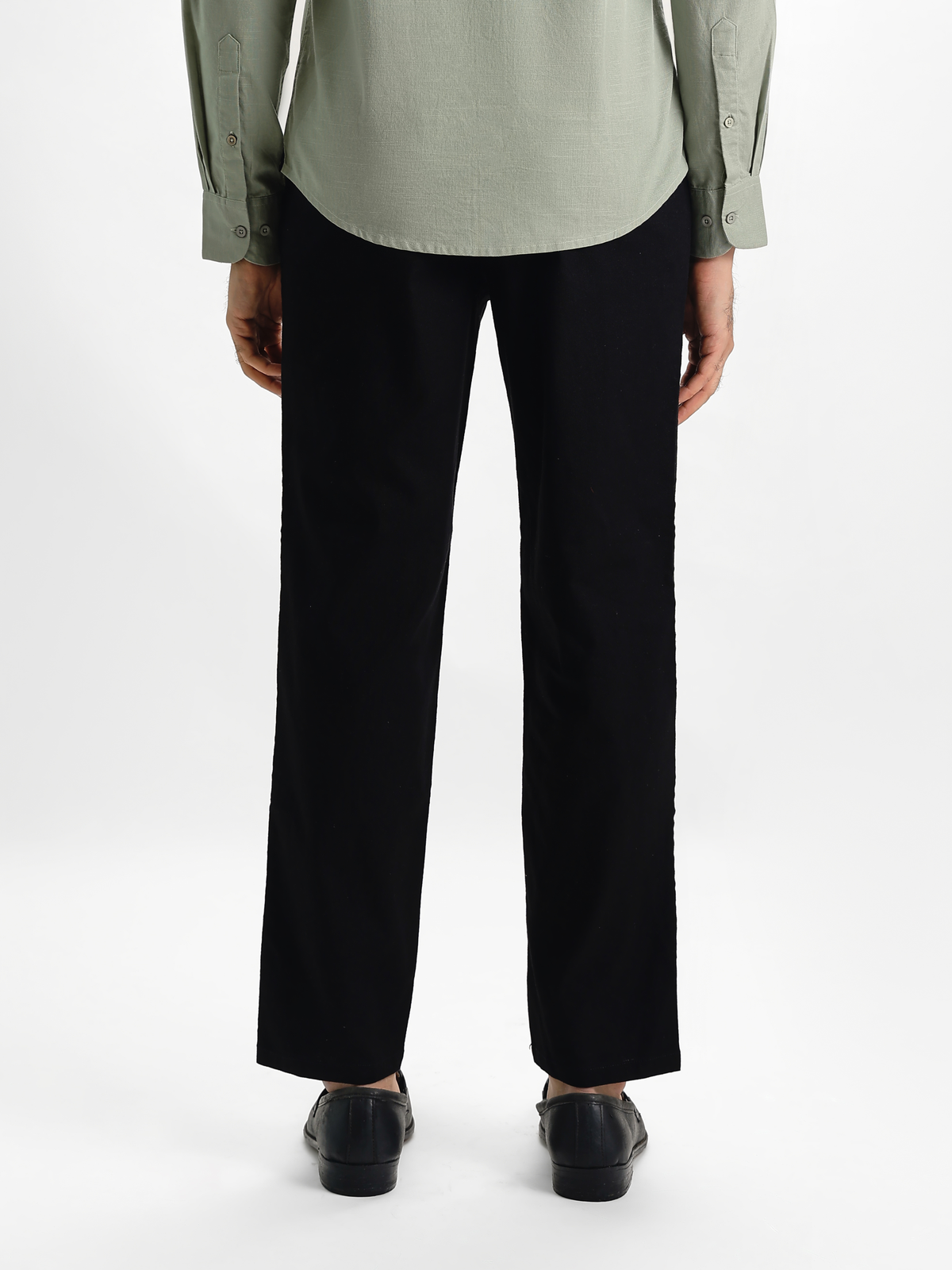 Midnight Black Linen Trousers