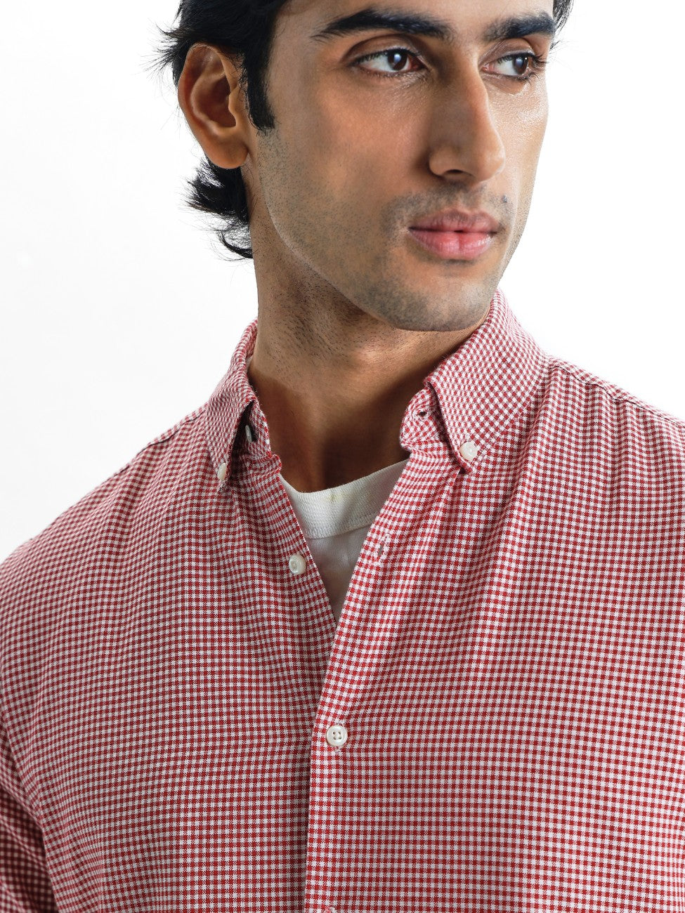 EVARIST- Regular Fit Gingham Checks Cotton Shirt