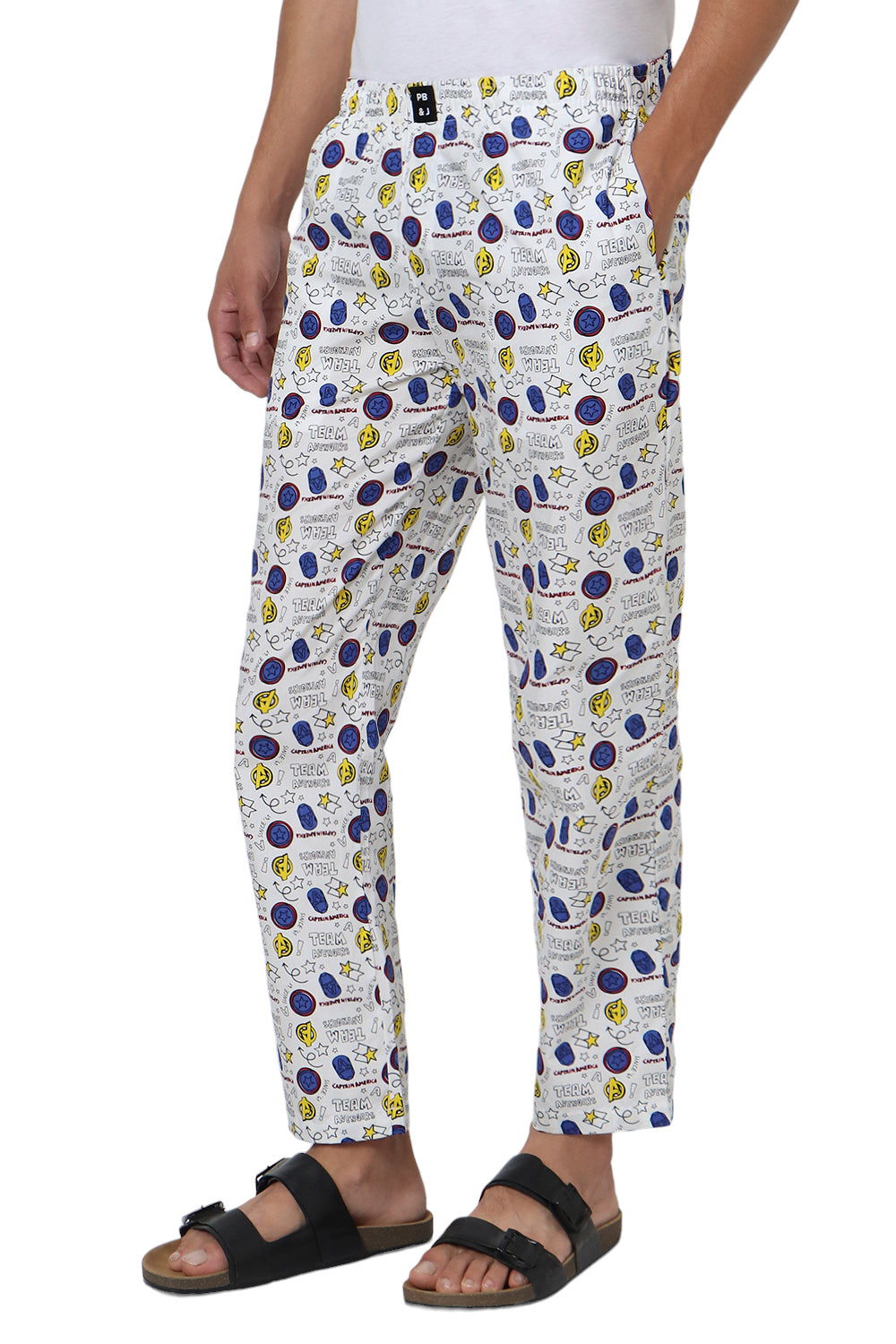 White Comics Print Pyjama