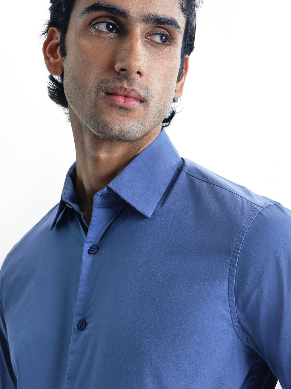 SANTINO-REGULAR FIT POPLIN LYCRA SHIRT
