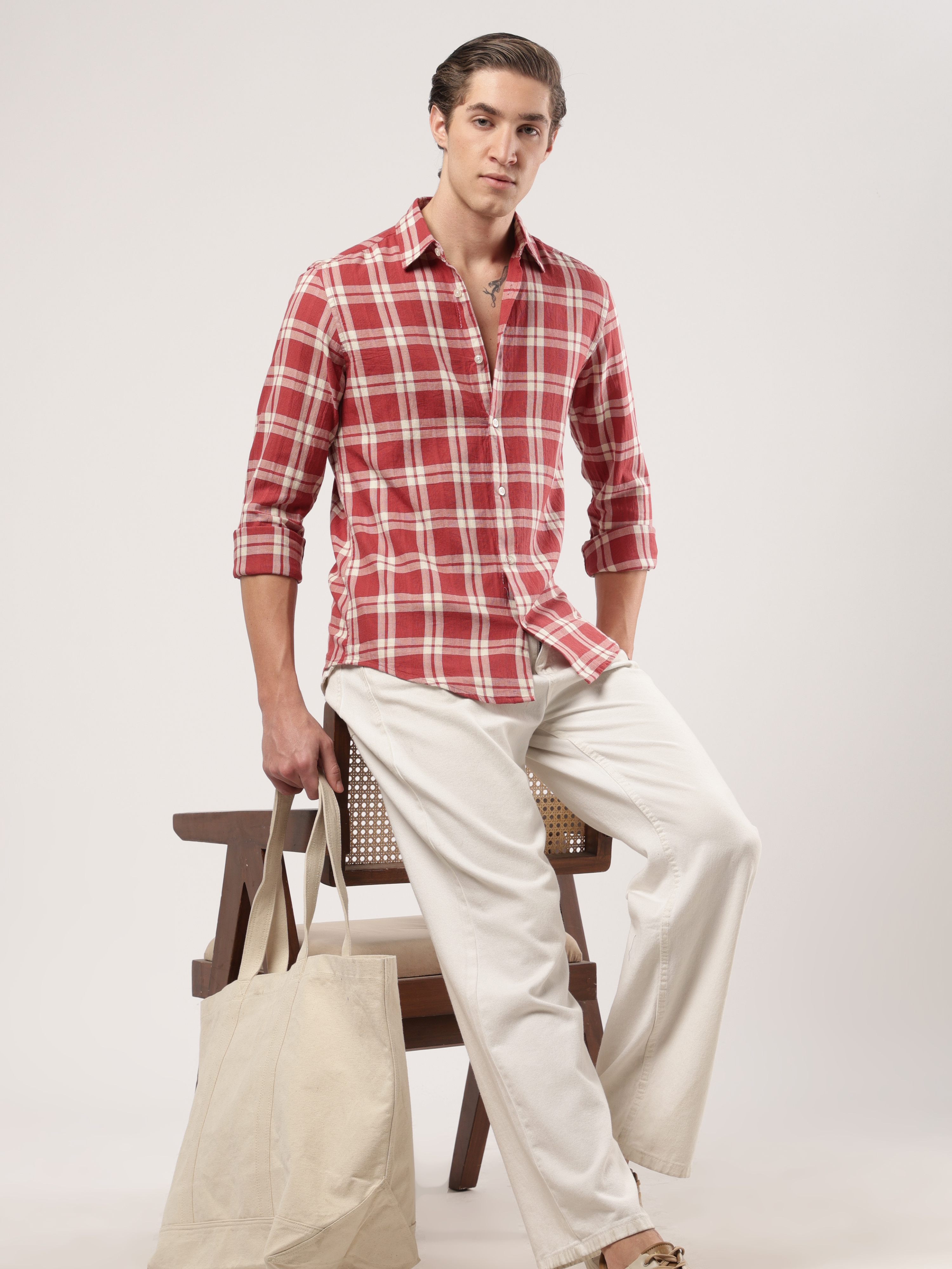 Crimson Classic Plaid Shirt