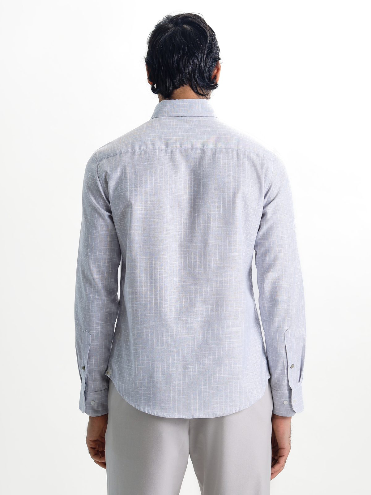 Milo-Violet Regular Fit Striped Linen Shirt