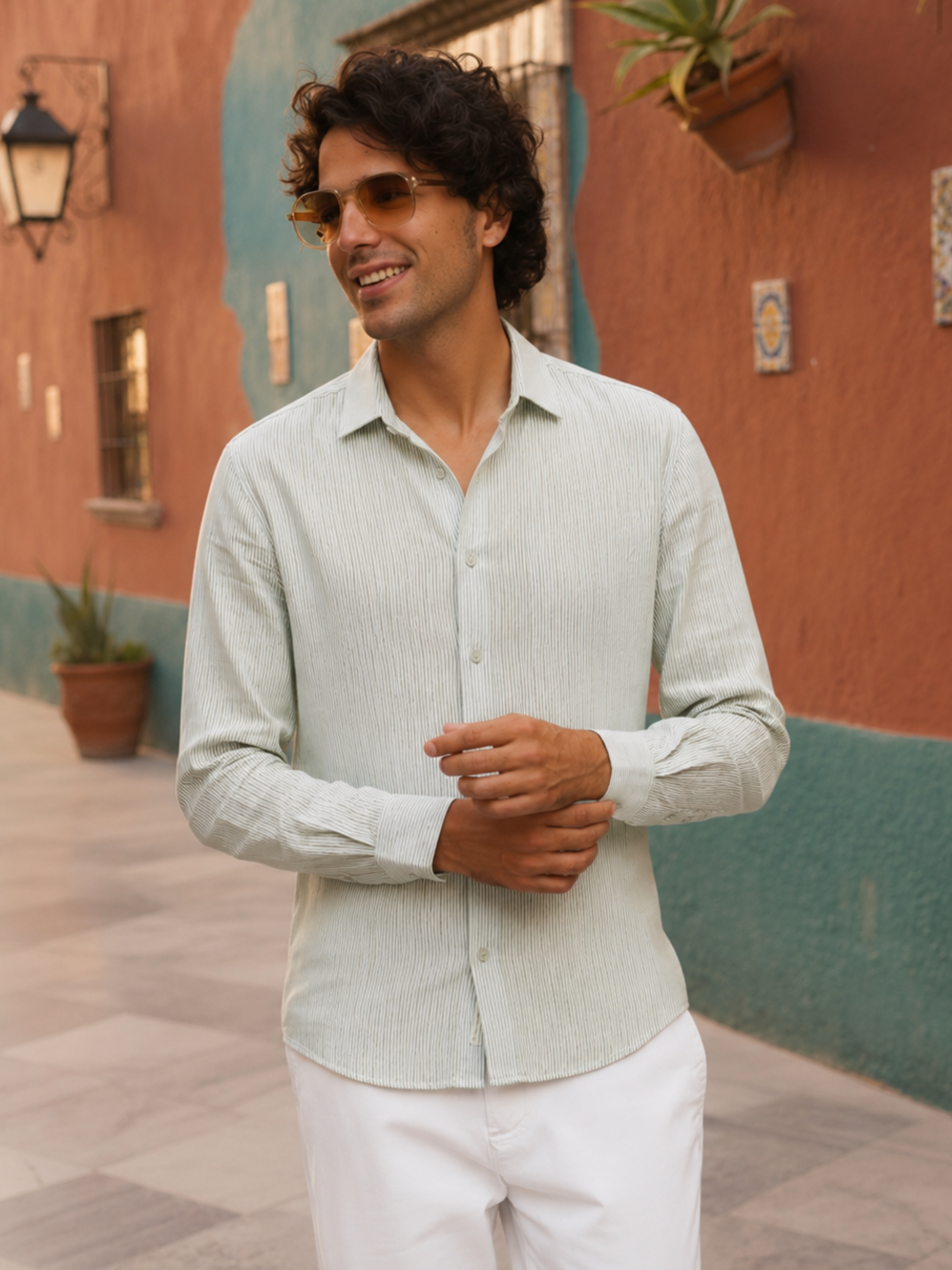 Sage Stripe Classic Shirt