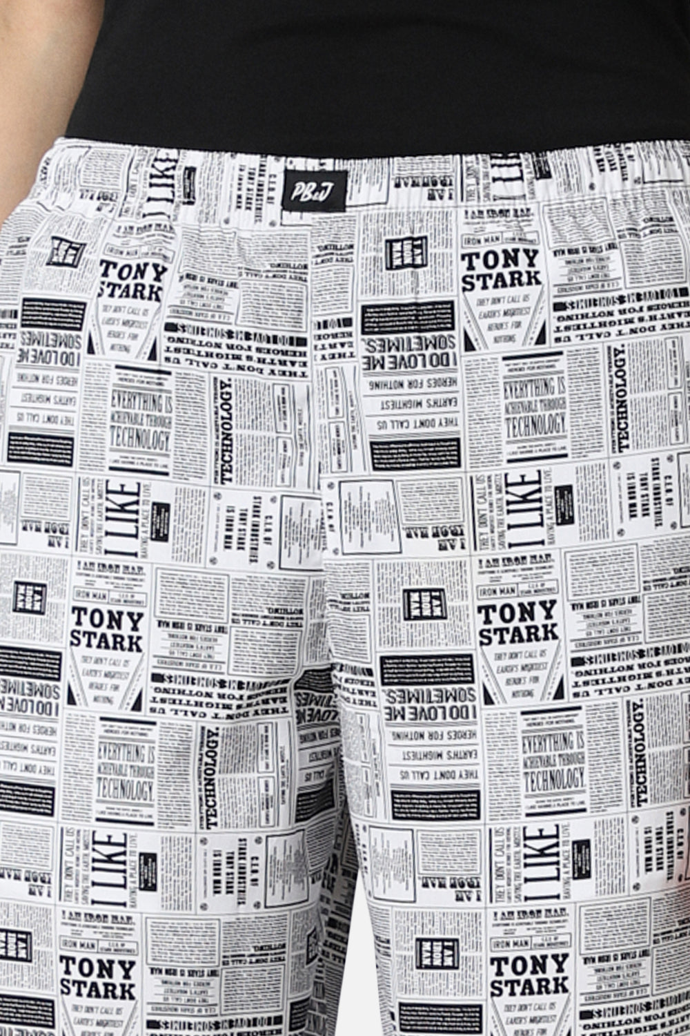 Women's Newspaper Print Pyjama