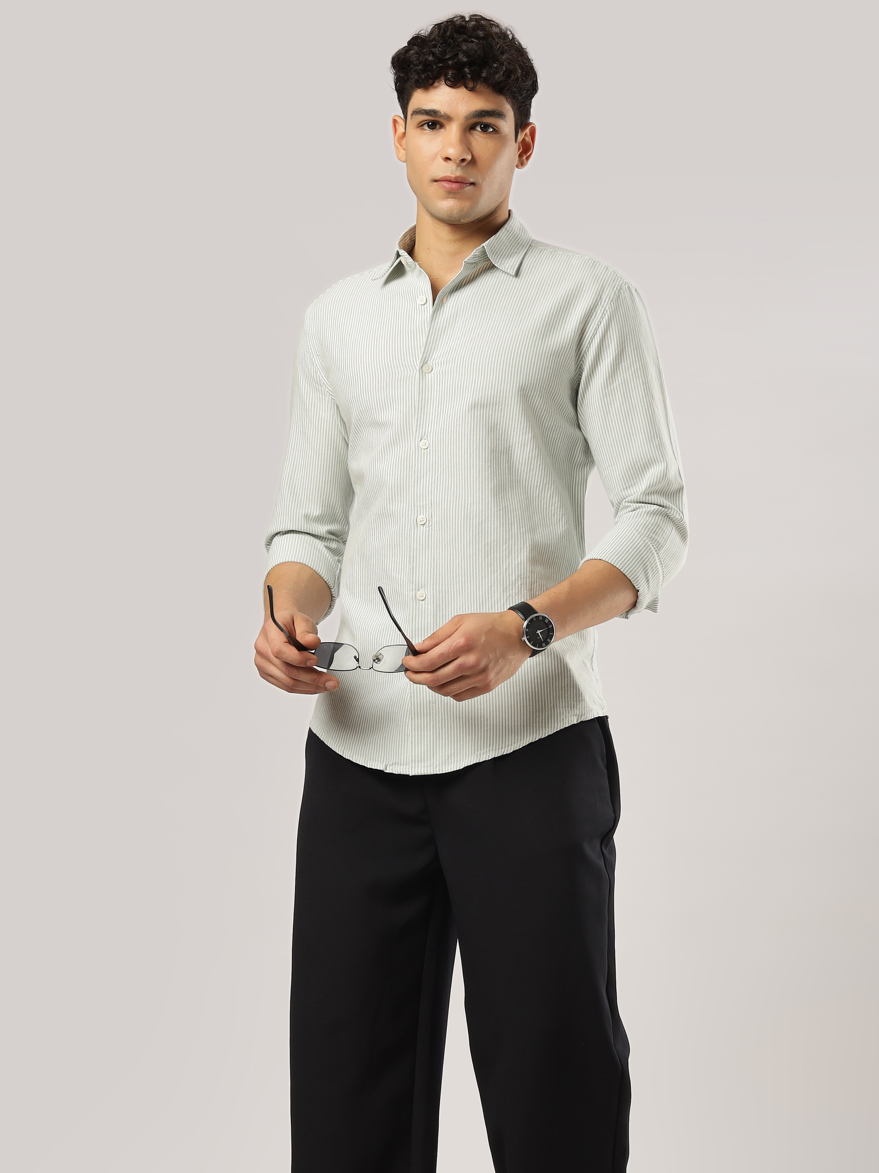 Sage Stripe Classic Shirt