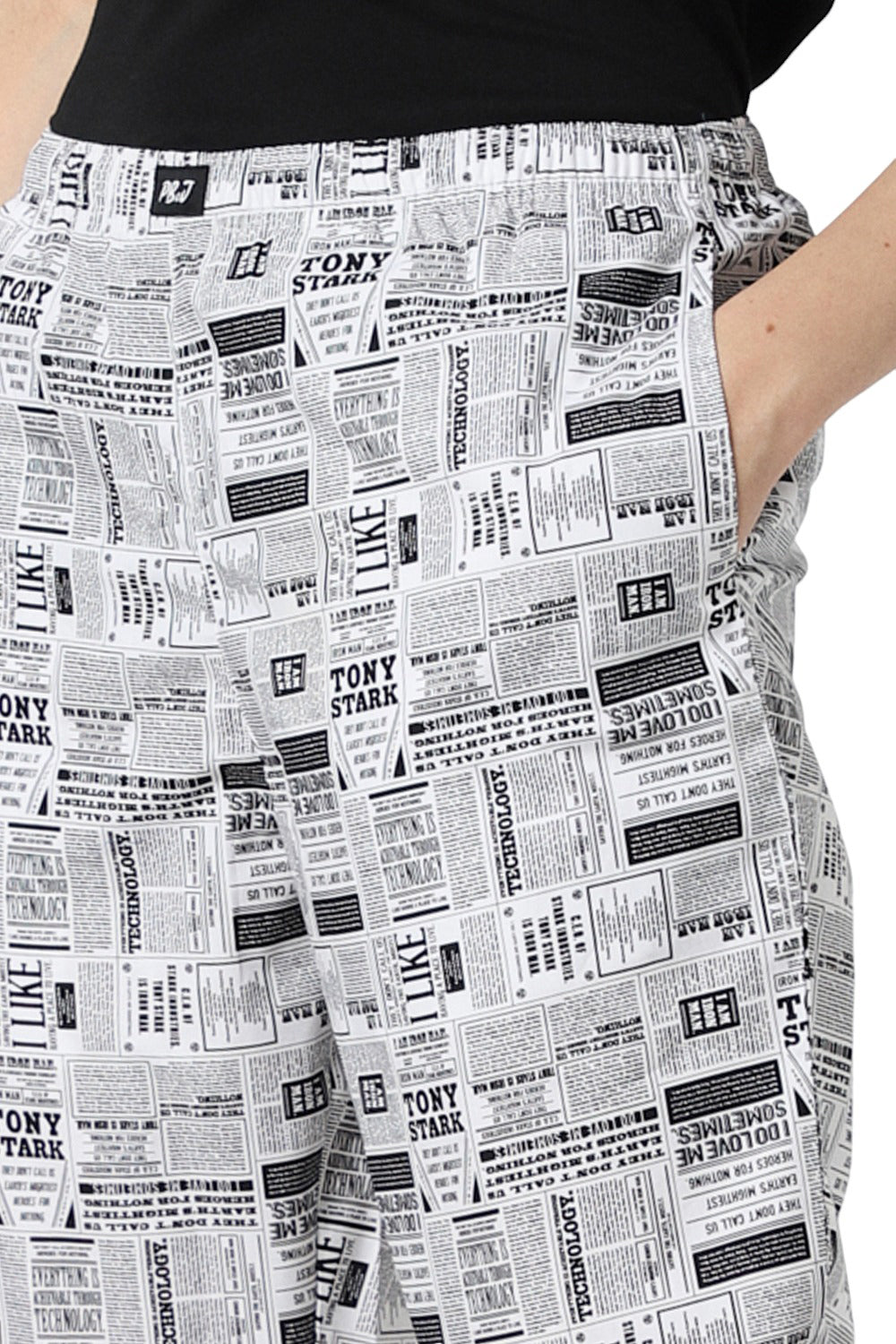 Women's Newspaper Print Pyjama