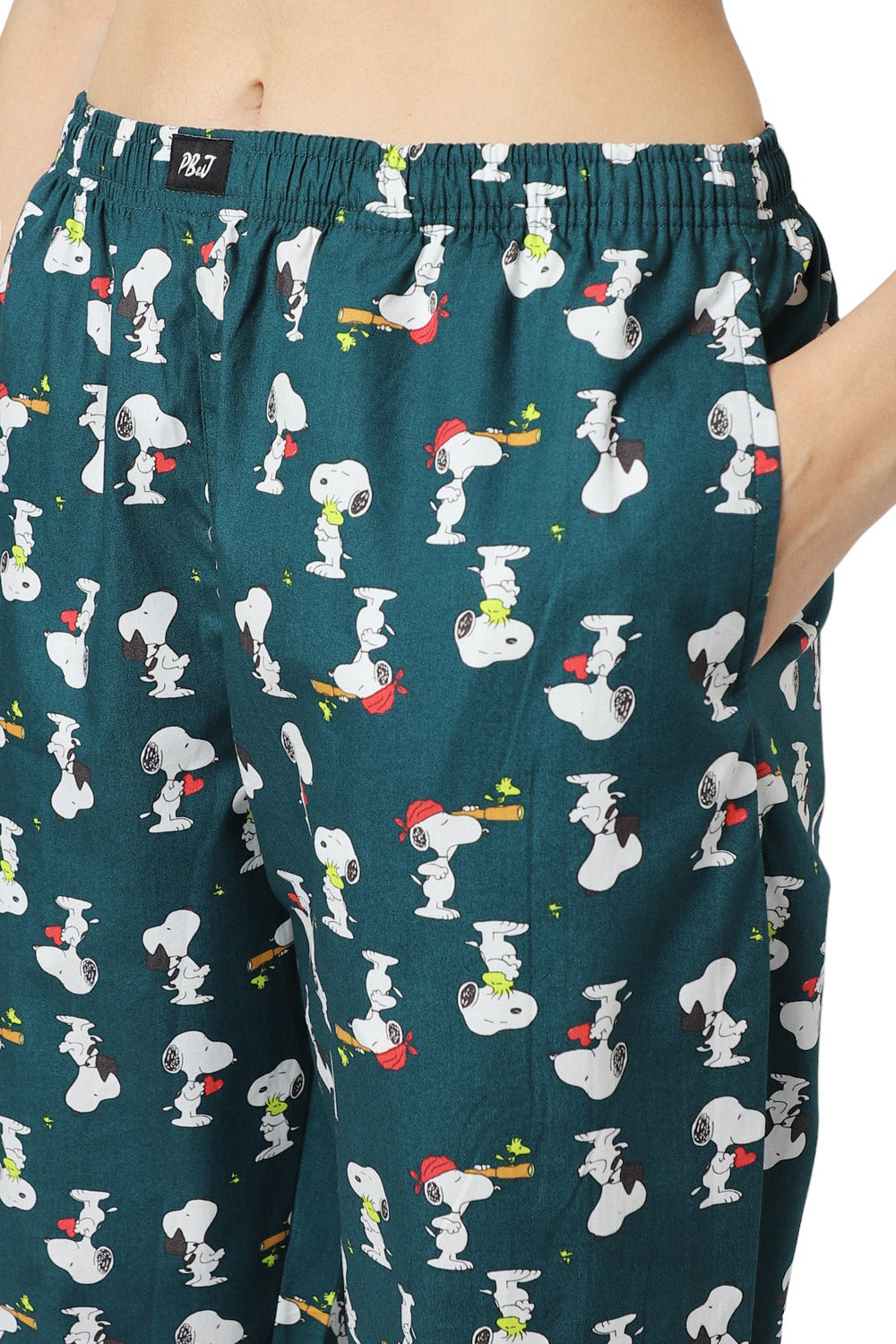 Women's Blue Motifs Print Pyjama