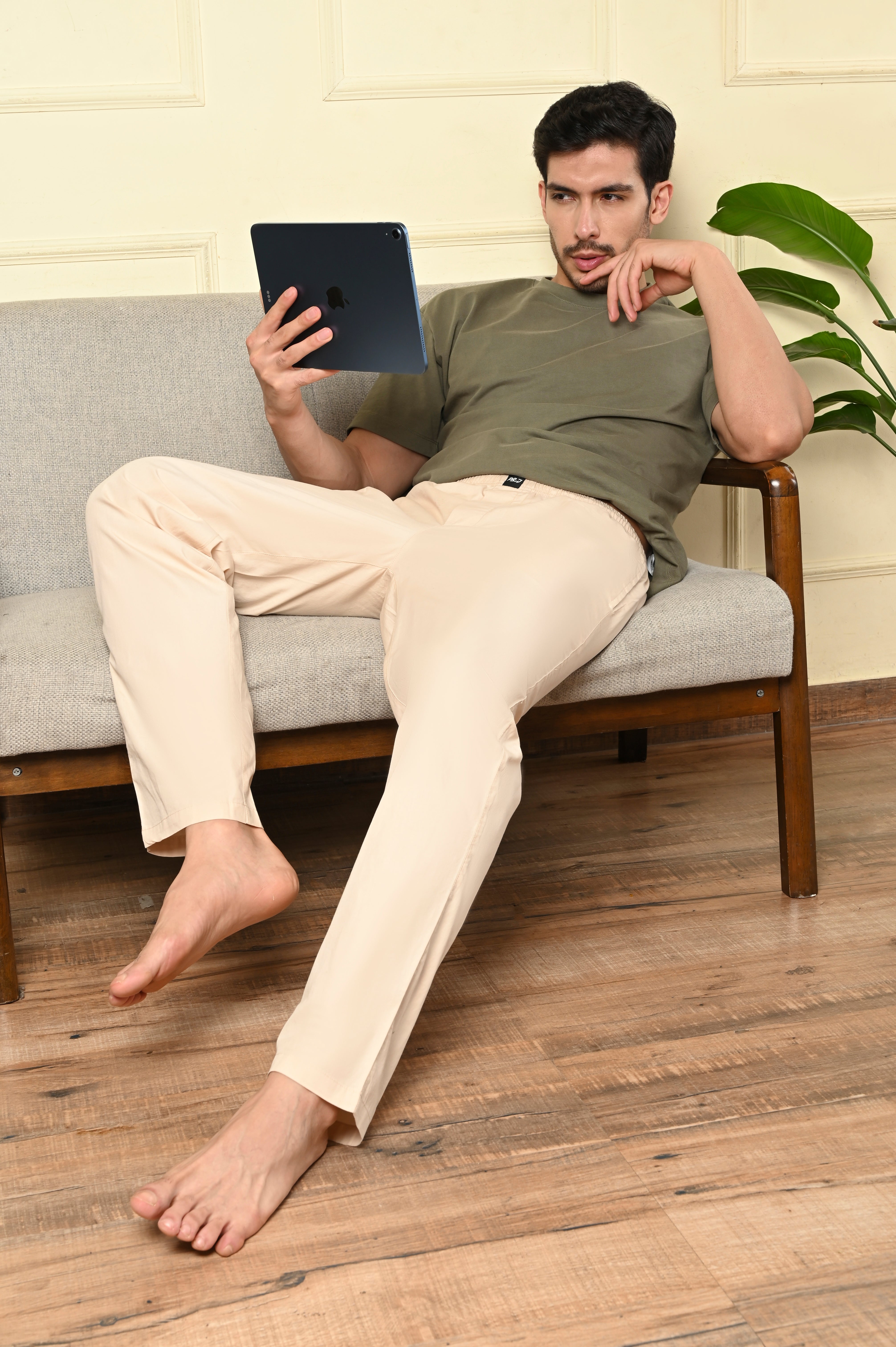 Oatmeal Beige Pyjama Pants