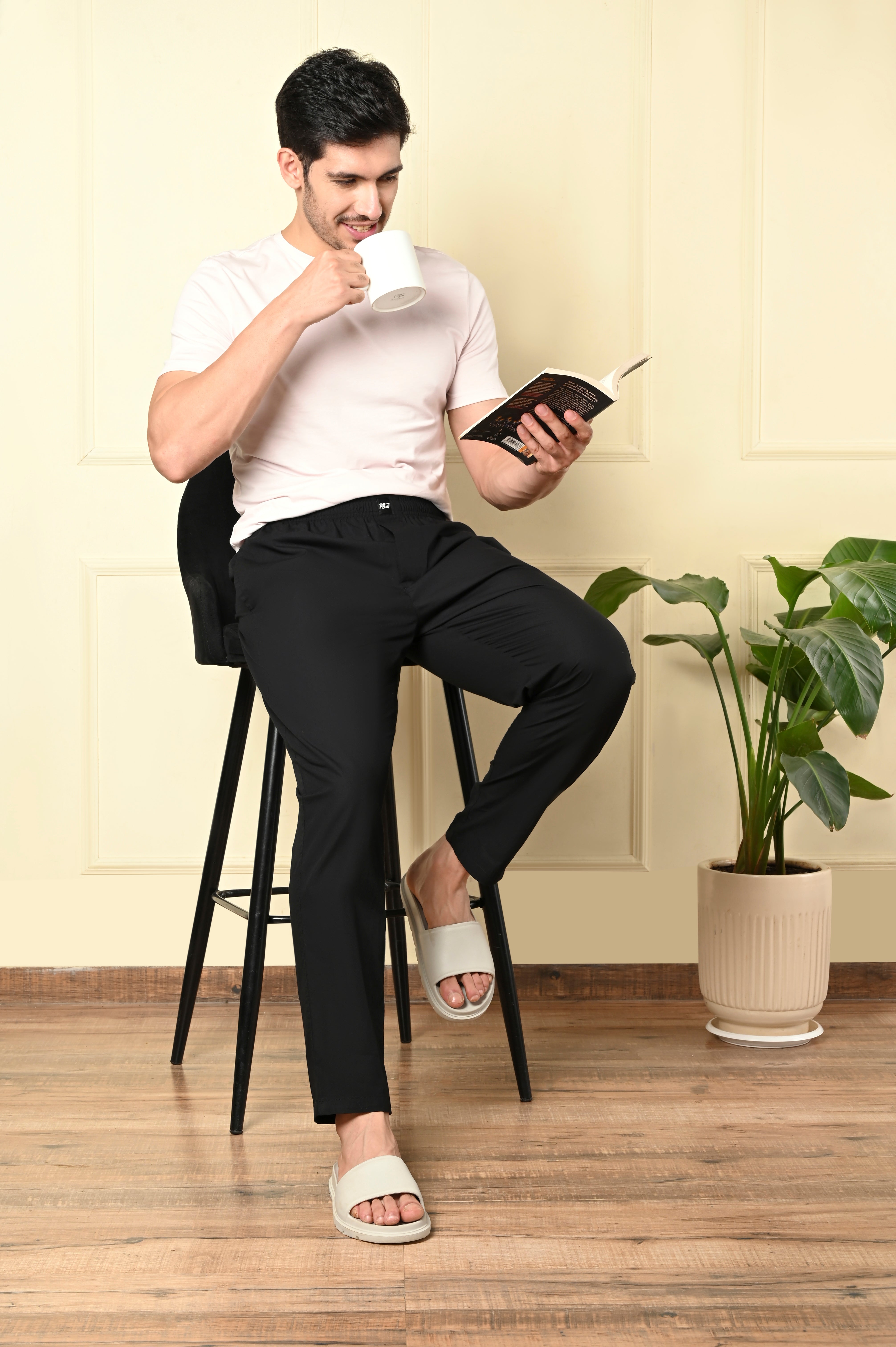 Jet Black Pyjama Pants