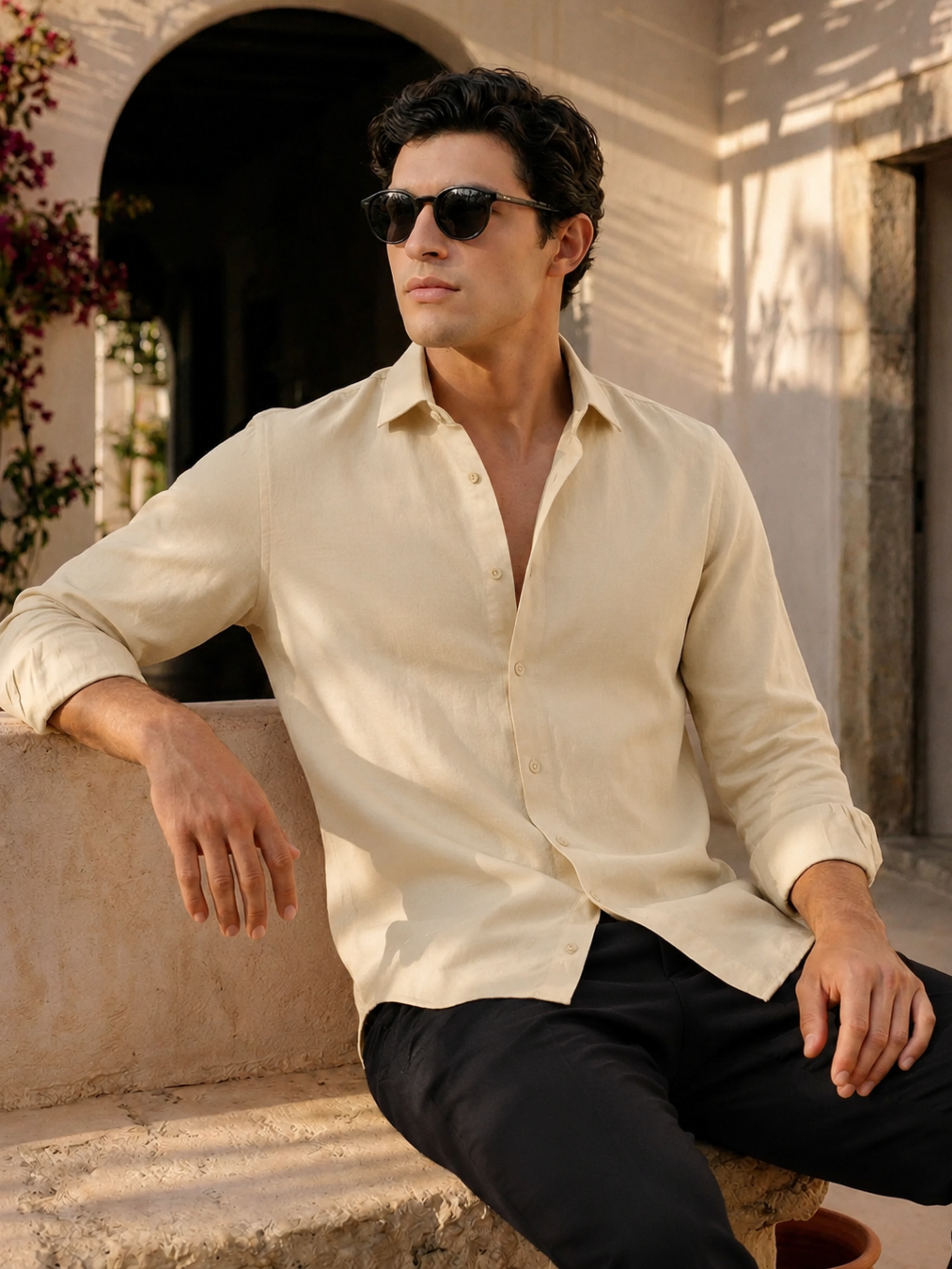 Beige Oxford Cotton Shirt