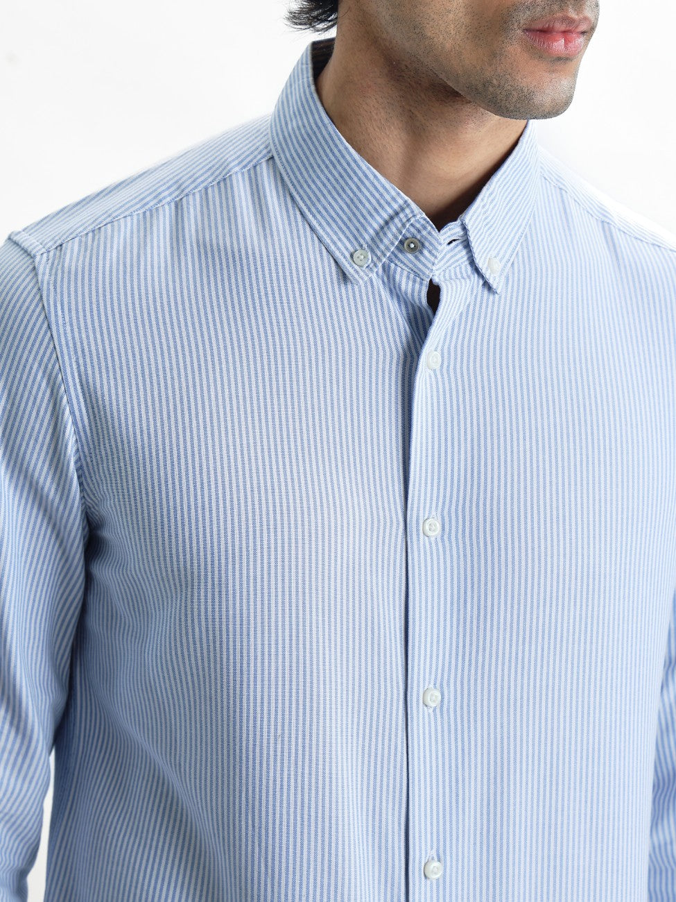 ROGUE-Striped Regular Fit Cotton Shirt