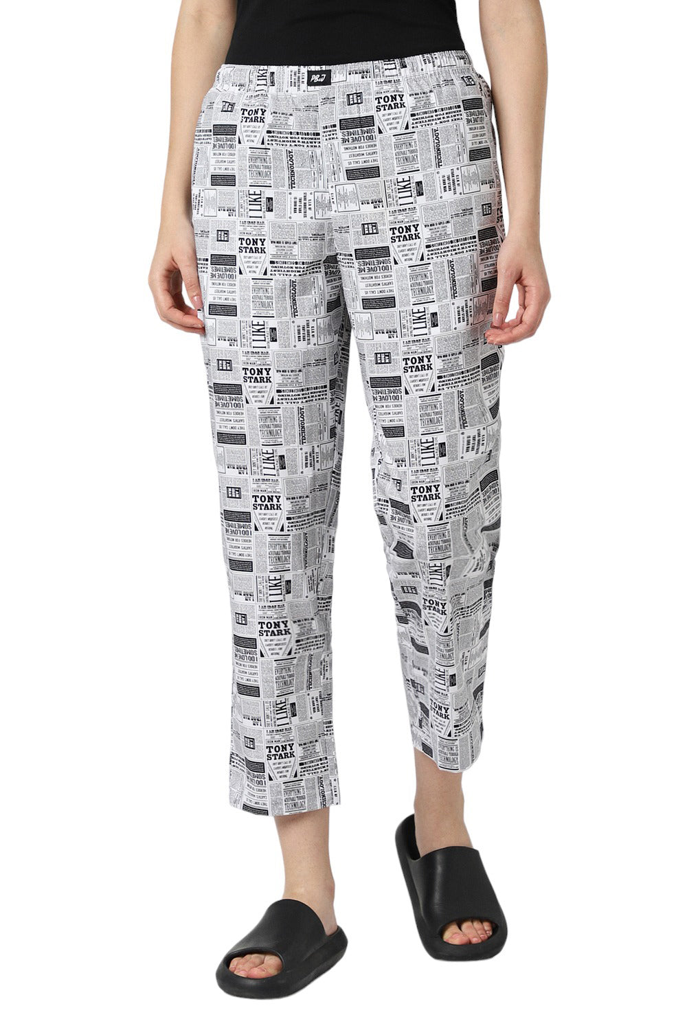 Women's Newspaper Print Pyjama
