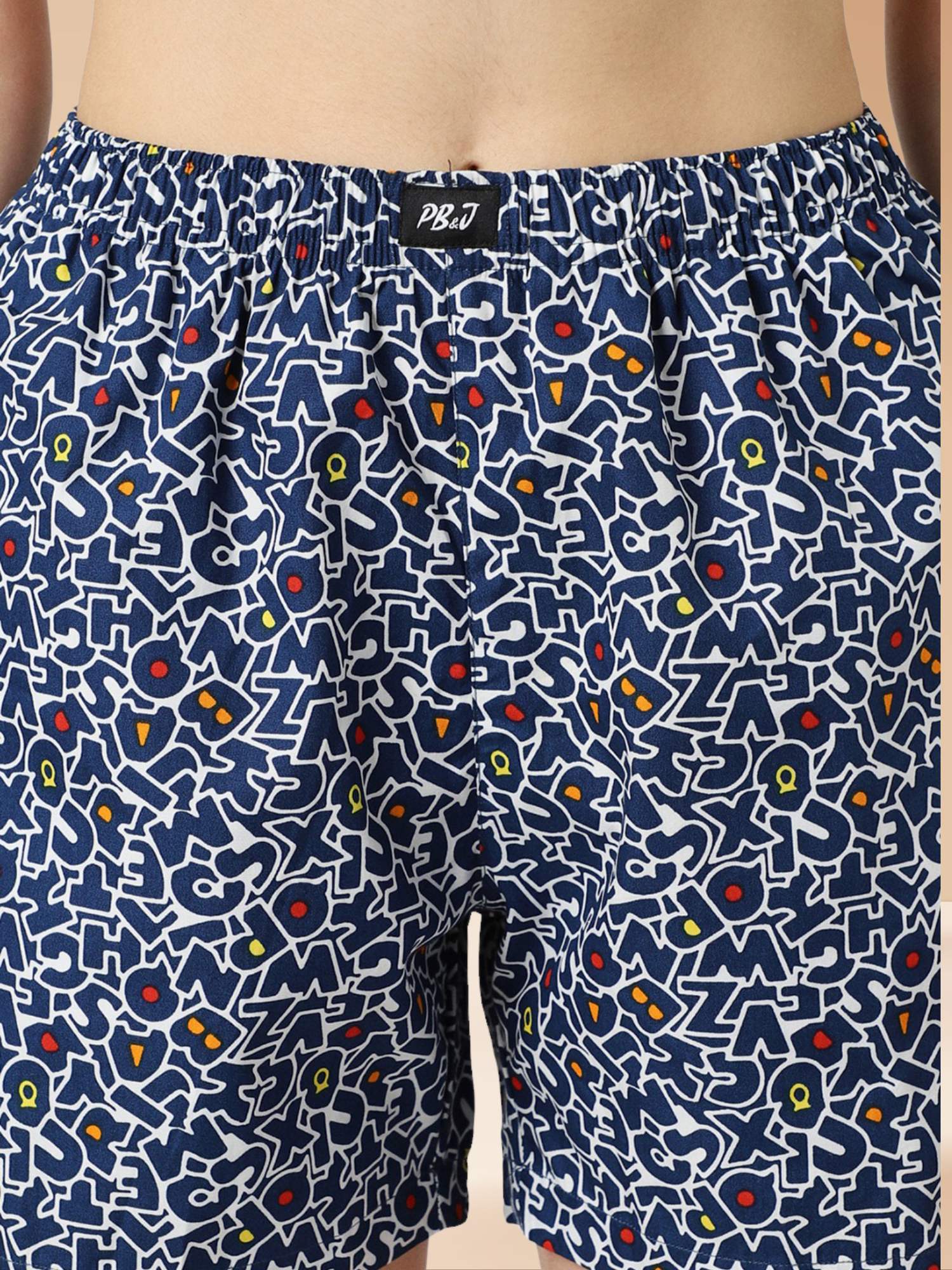 Letters Print Cotton Shorts