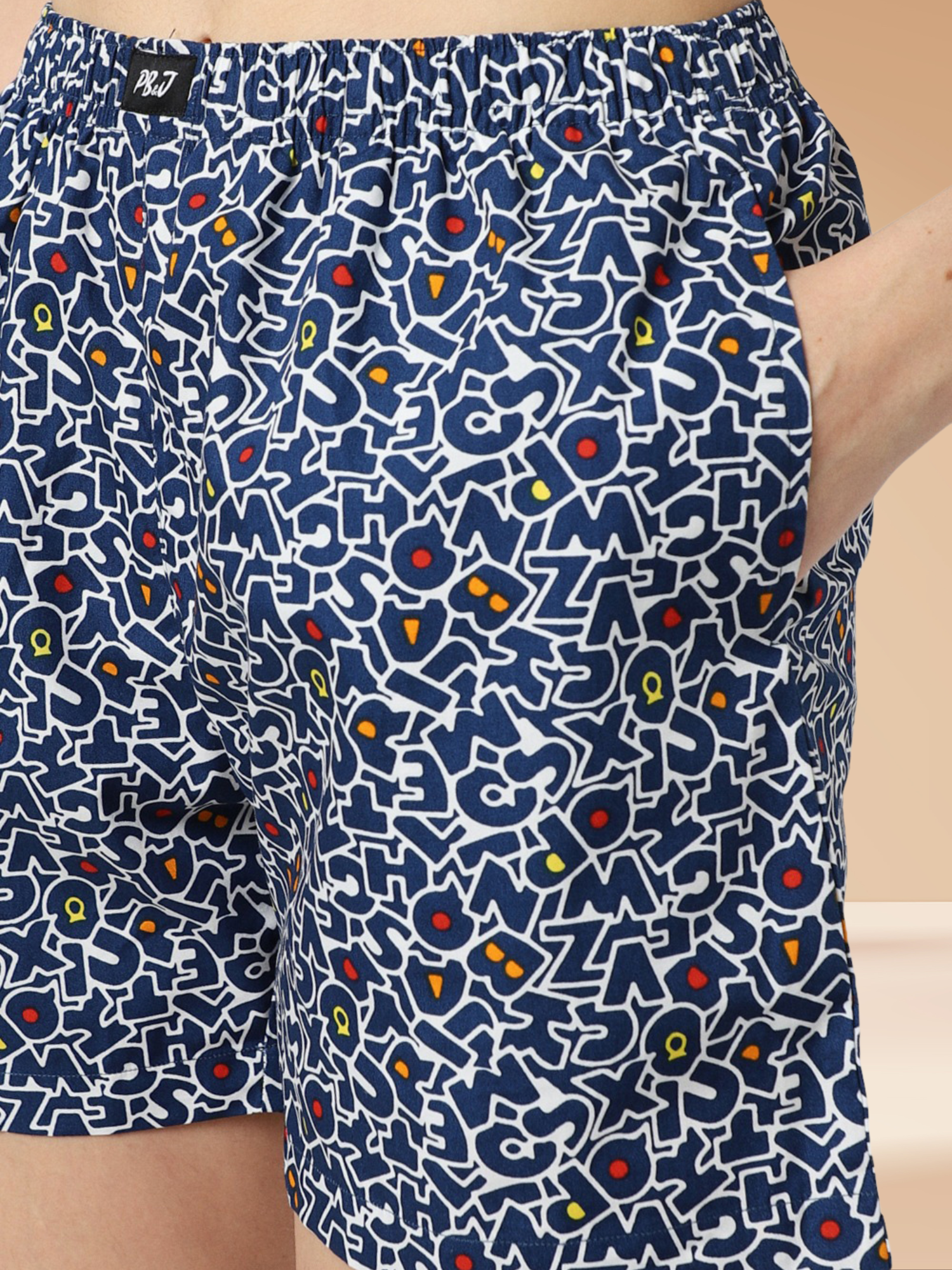 Letters Print Cotton Shorts