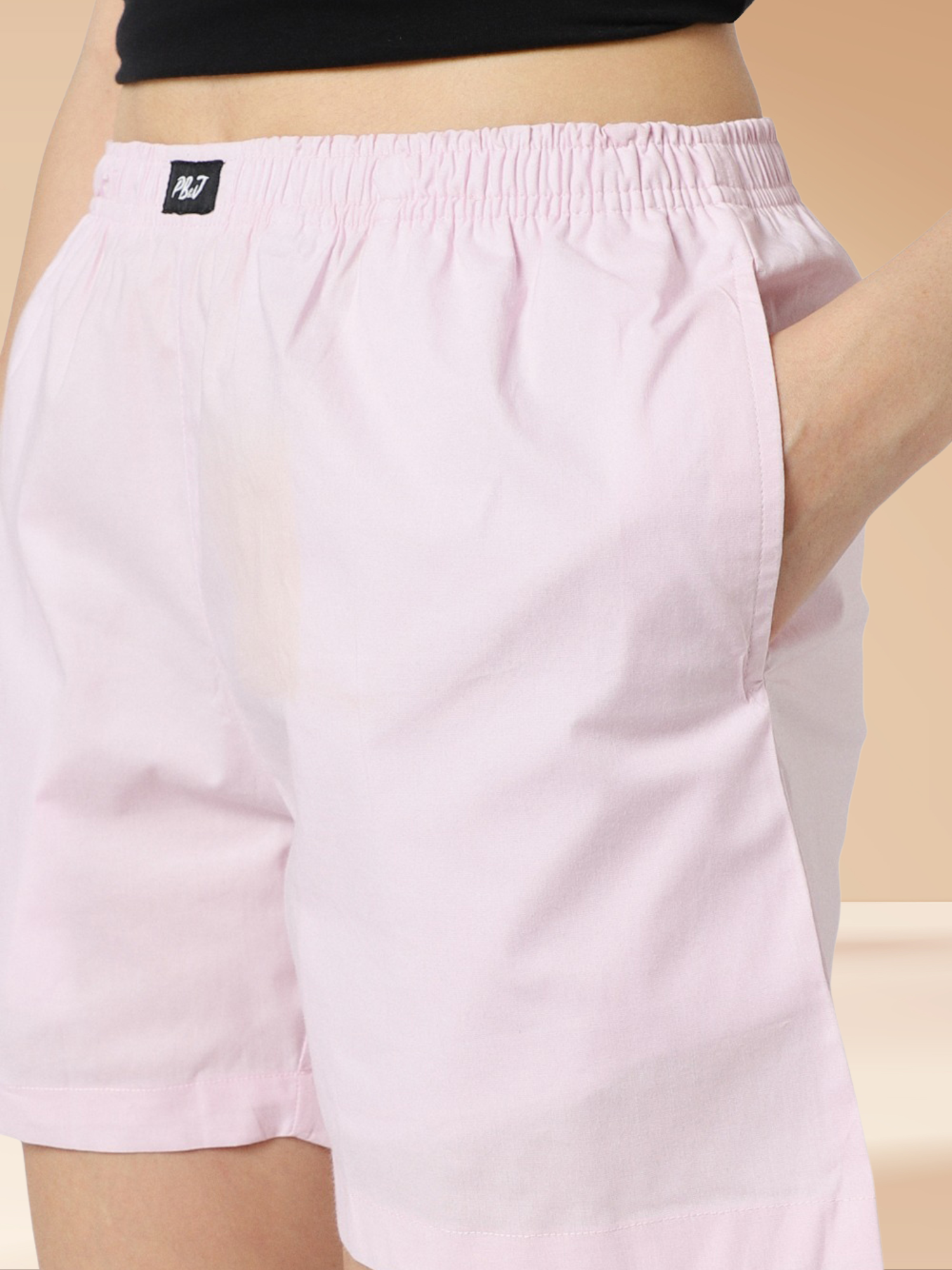 Pink Cotton Shorts