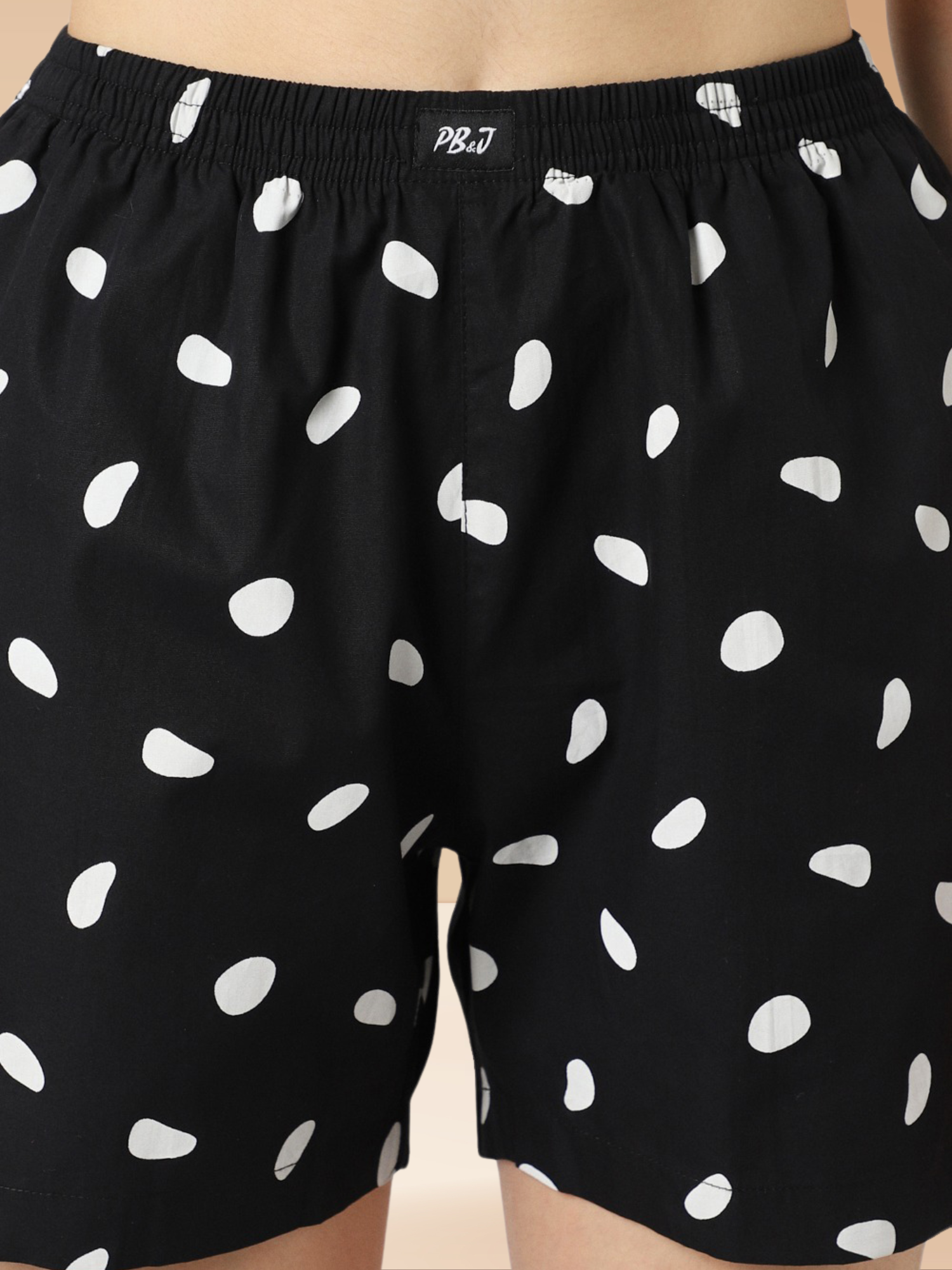 Polka Print Cotton Shorts