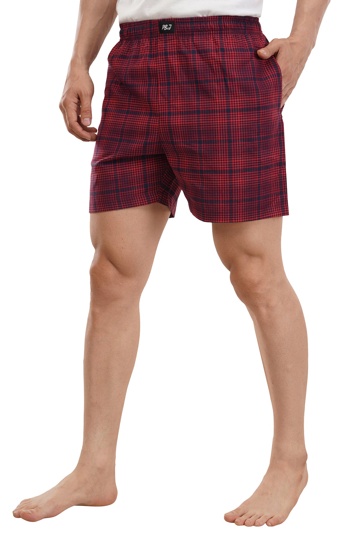 Red Checks & Black Boxers Combo