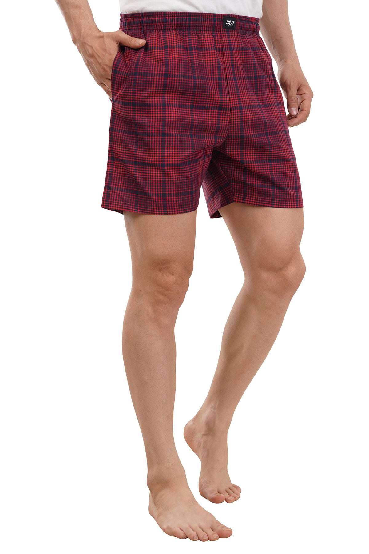 Red Checks & Black Boxers Combo