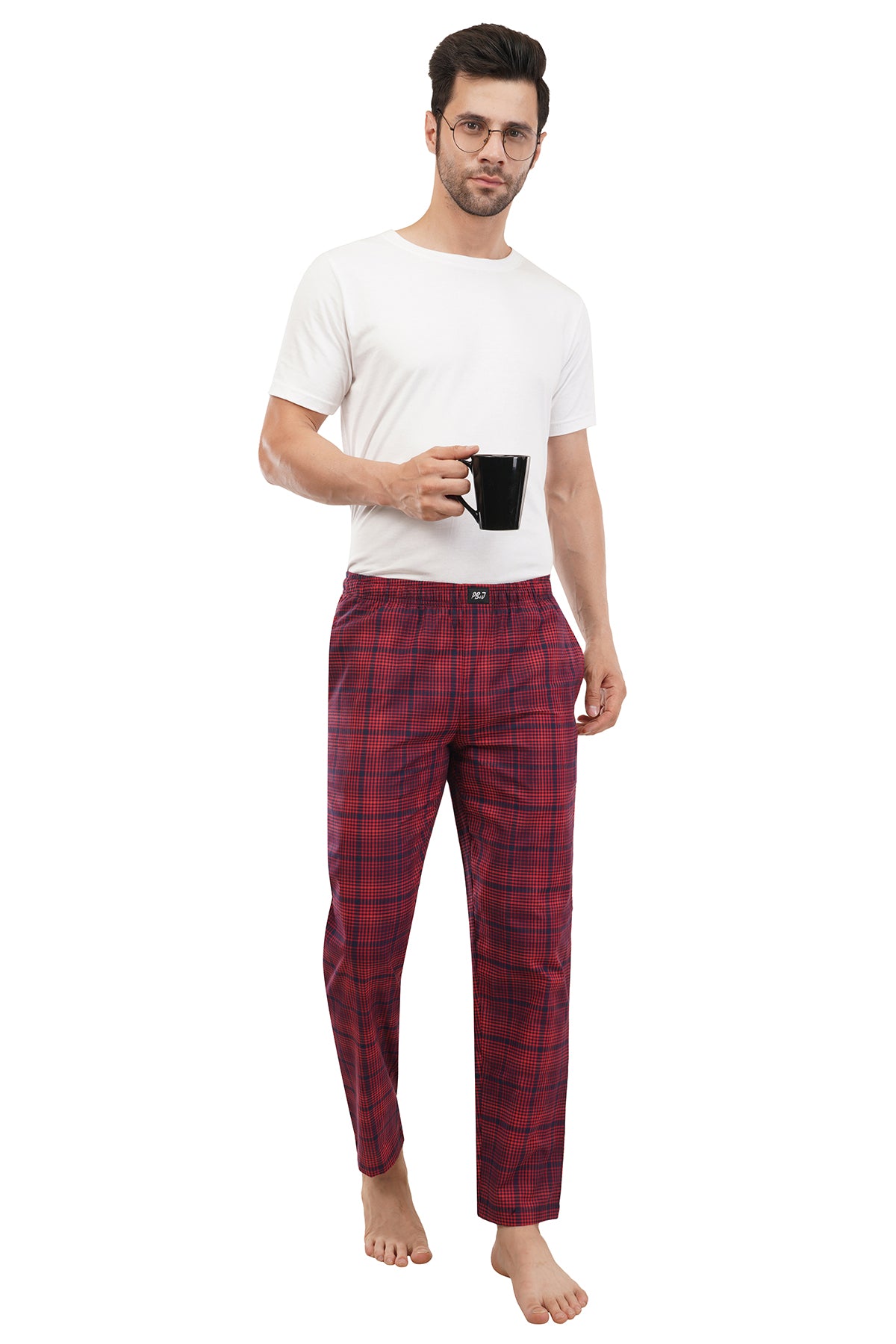 Red Checks & Jet Black Pyjamas Combo