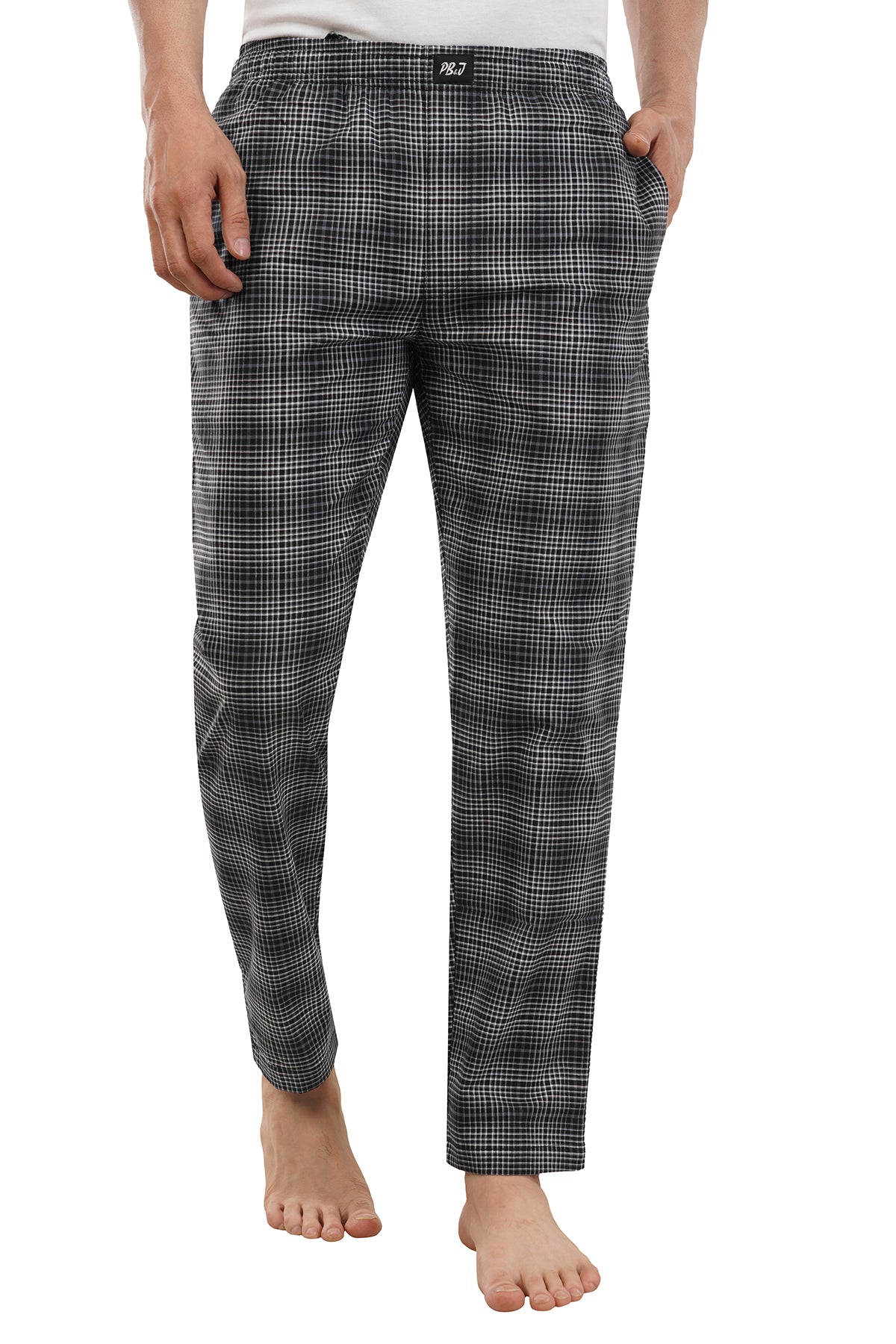 Black Checks & Jet black Pyjamas Combo