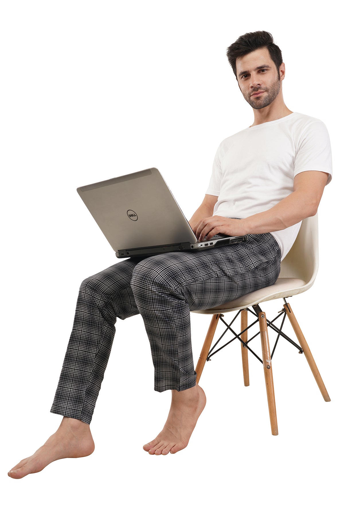 Black Checks & Jet black Pyjamas Combo