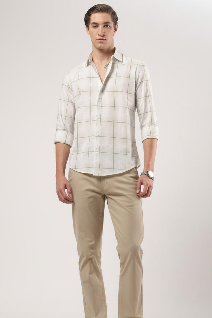 Mint Mist Windowpane Shirt