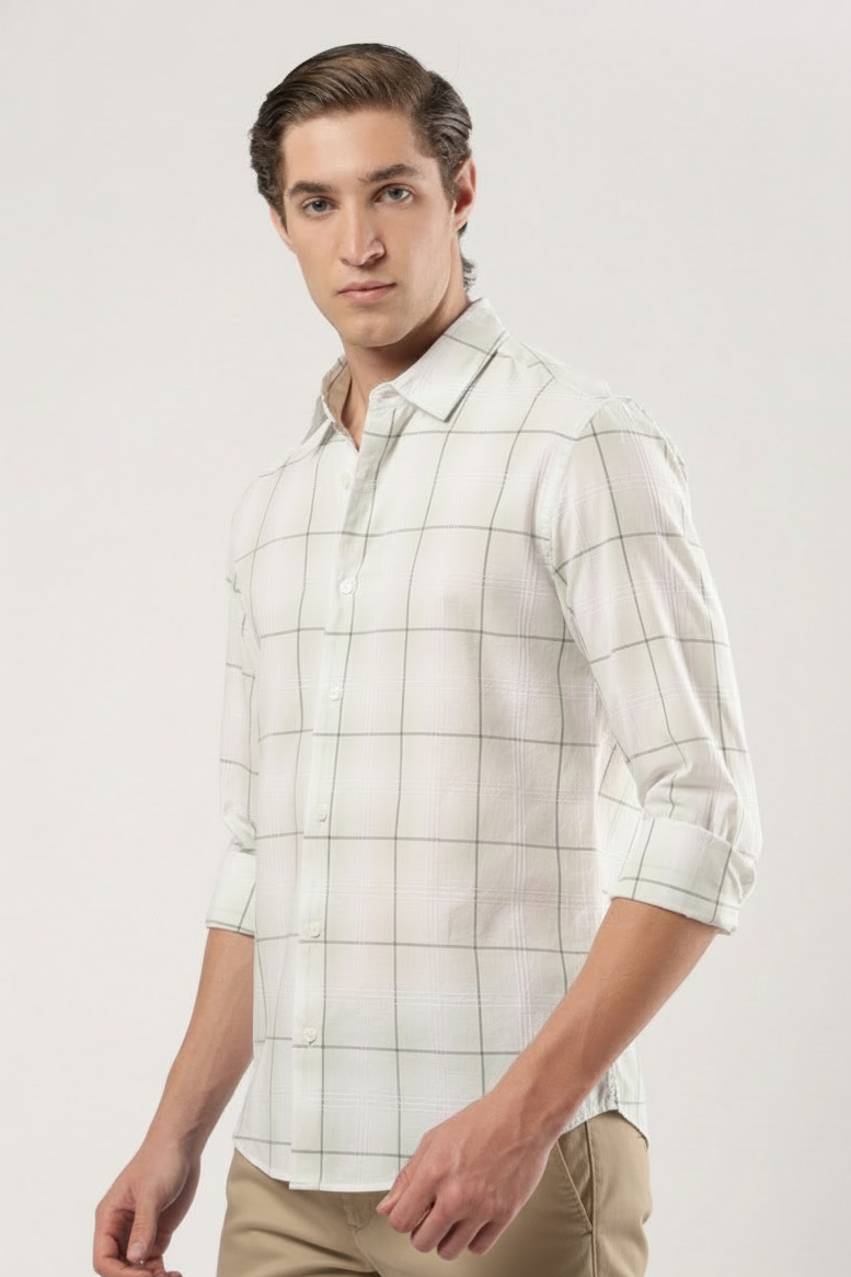 Mint Mist Windowpane Shirt