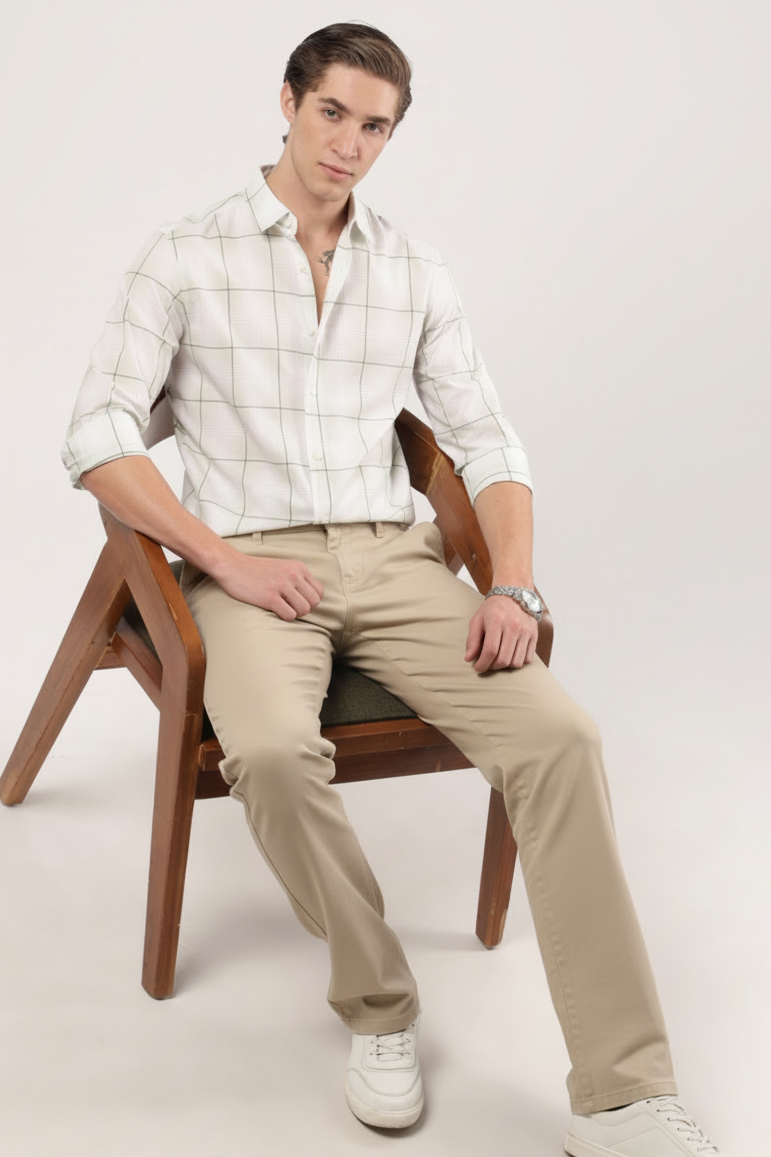 Mint Mist Windowpane Shirt