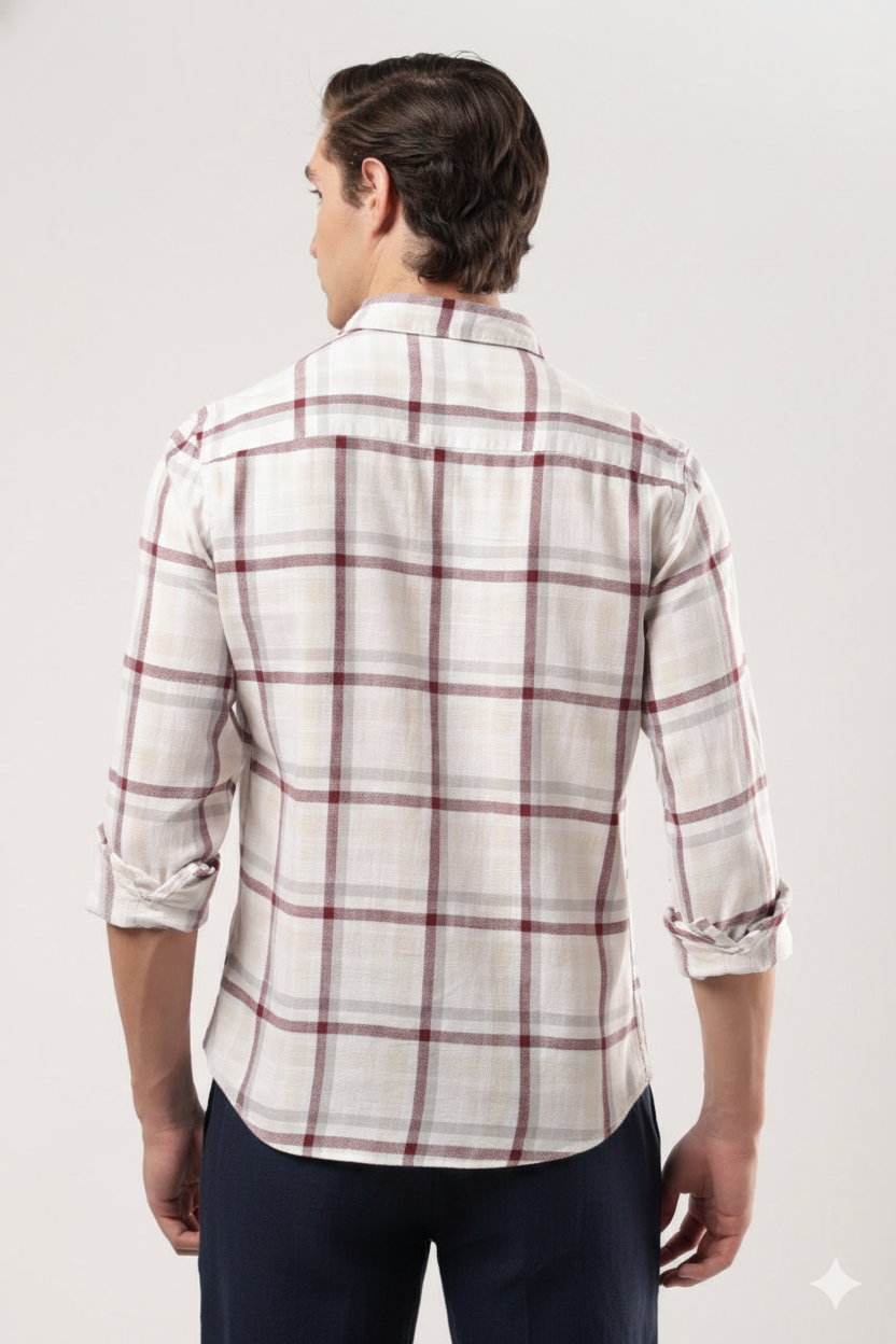 Burgundy Slate Check Shirt