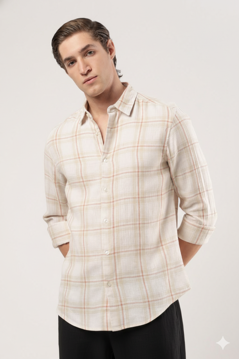 Autumn Amber Checks Shirt
