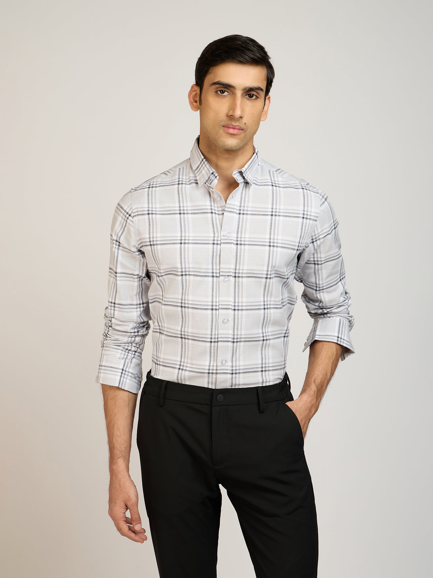 Jute Slub Check Shirt