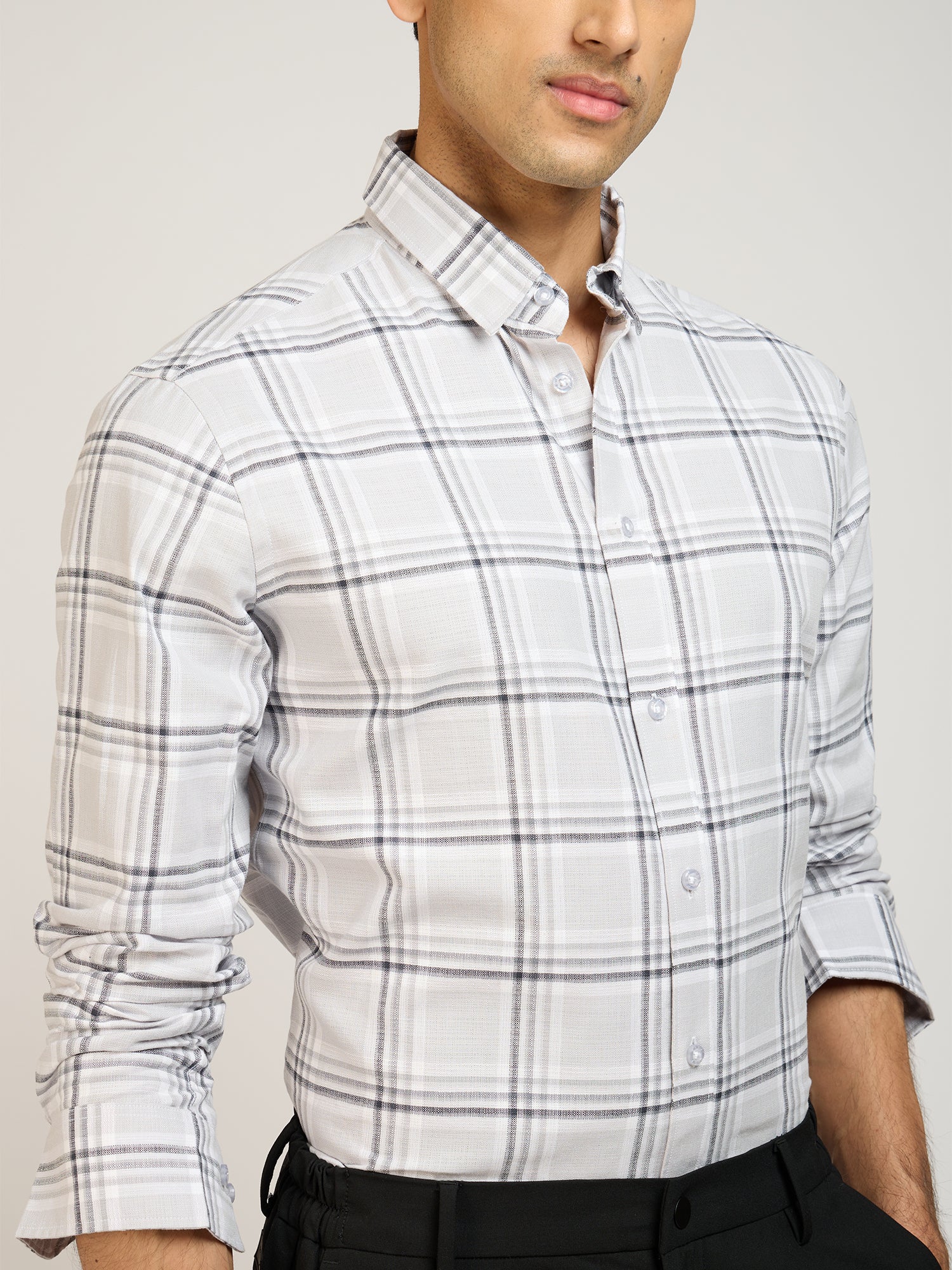 Jute Slub Check Shirt