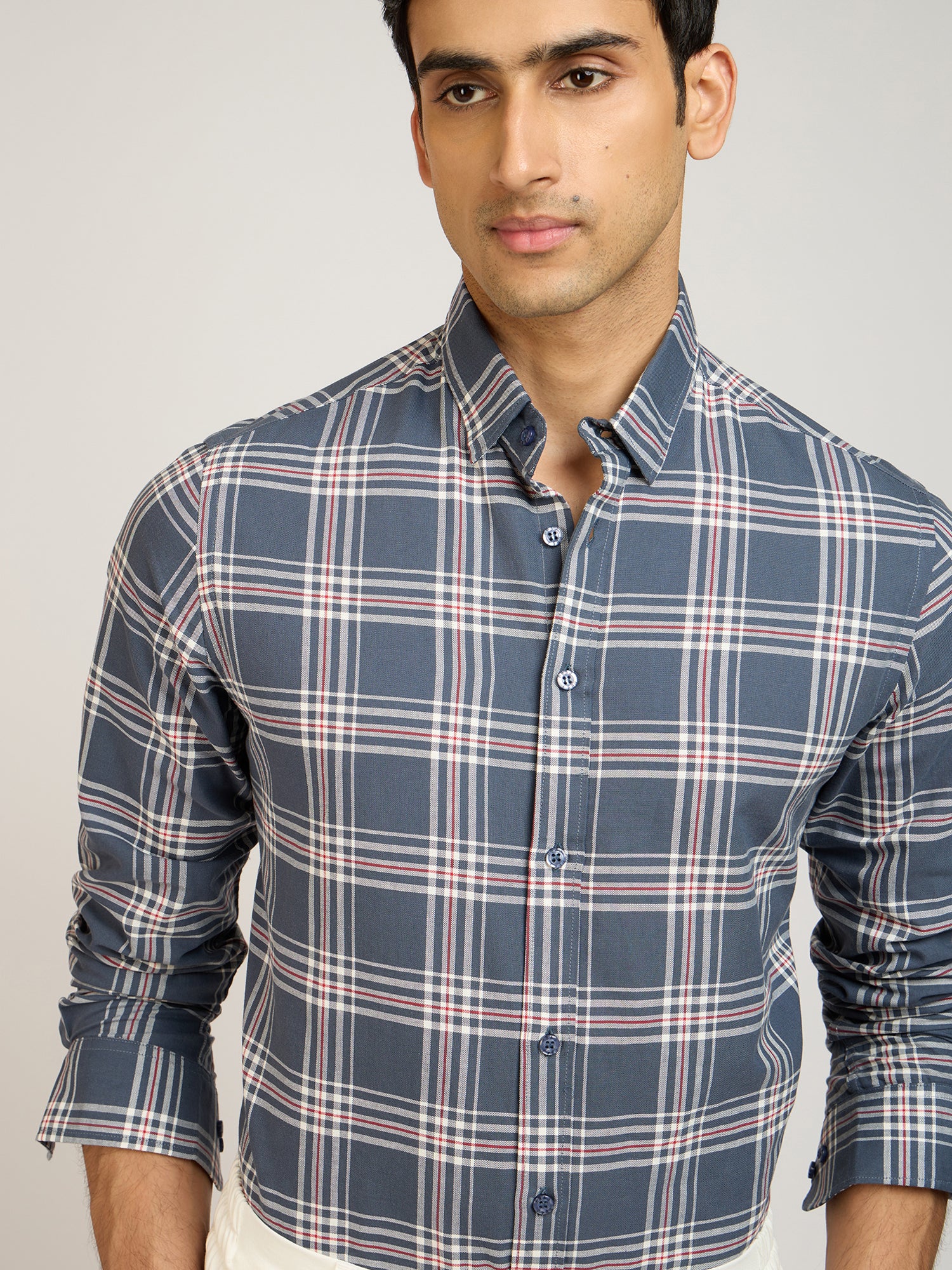 Oxford Check Grey Shirt