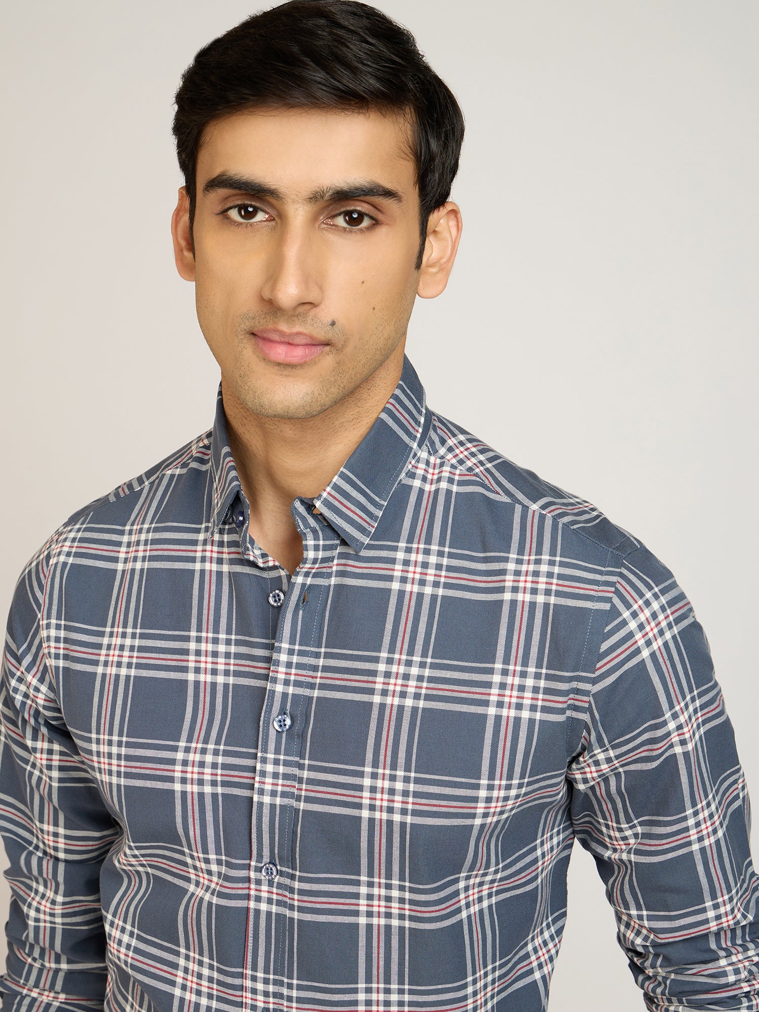 Oxford Check Grey Shirt