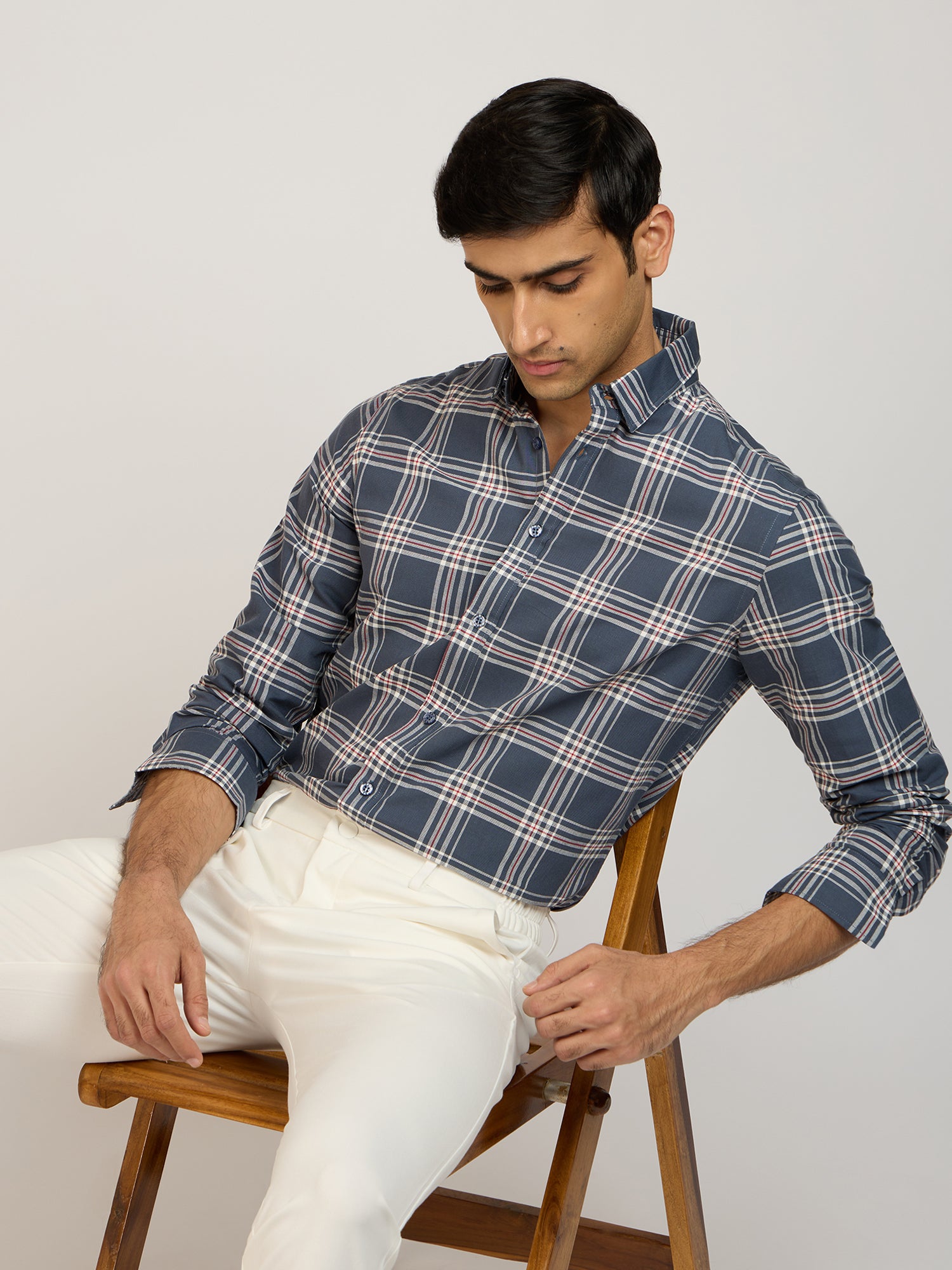 Oxford Check Grey Shirt