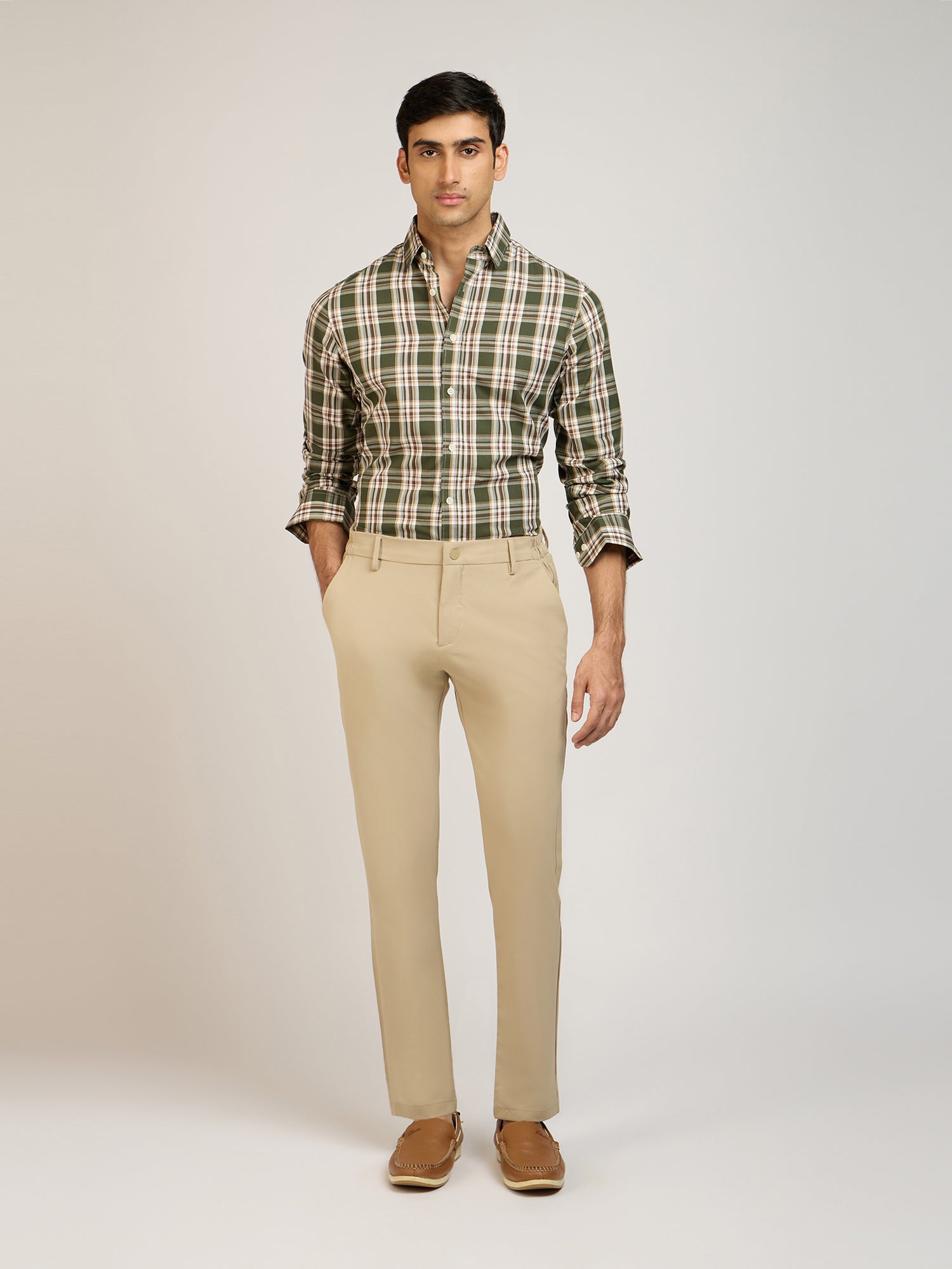 Vintage Checks Olive Shirt