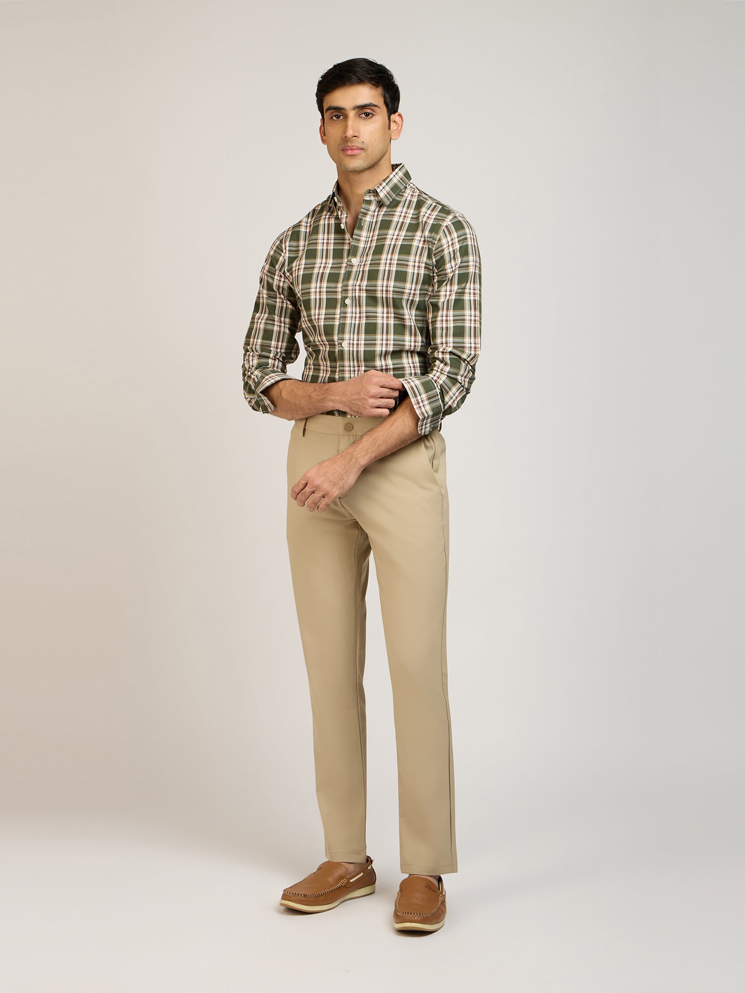Vintage Checks Olive Shirt